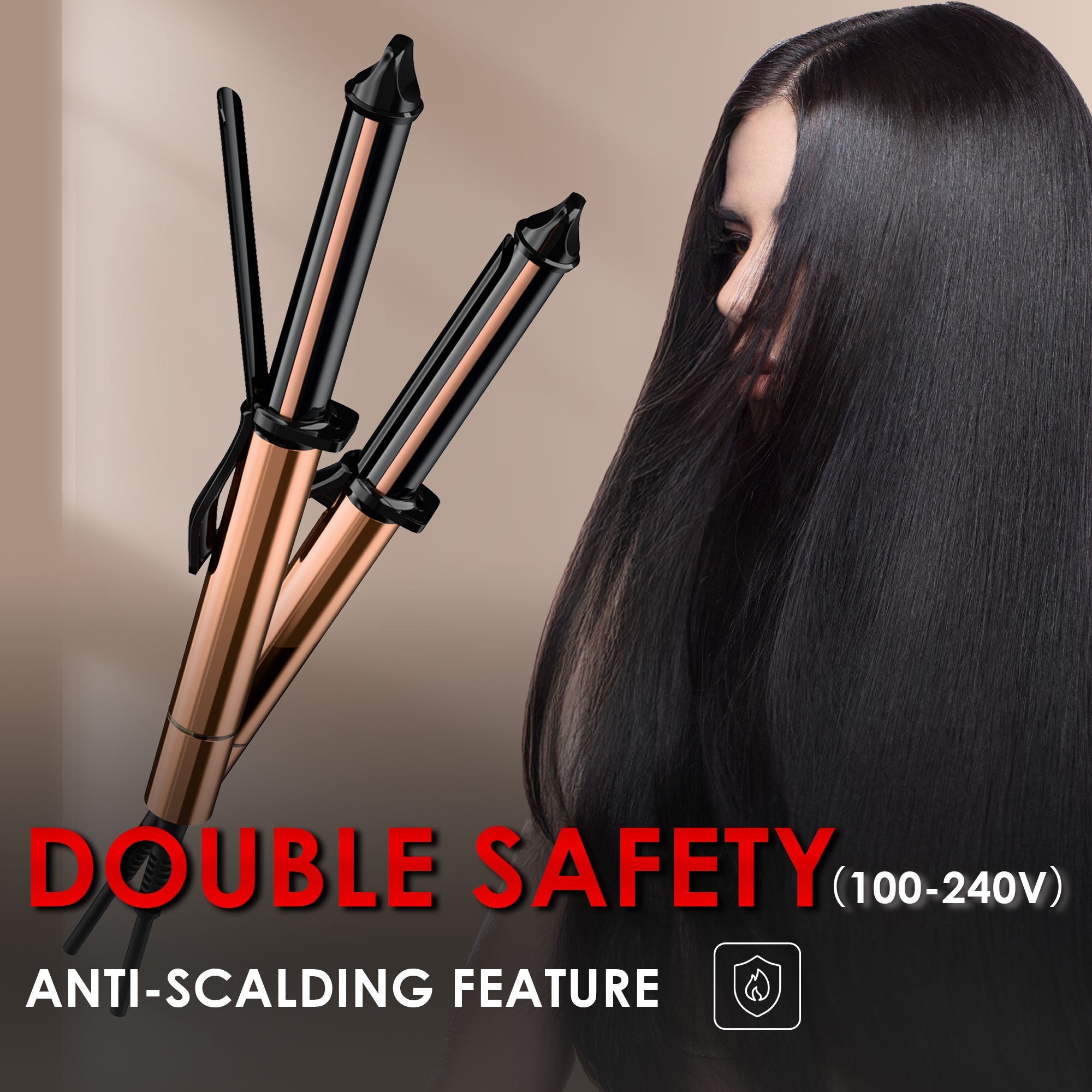 NICEBAY Curling Iron Wand, Professional 1 Inch Curling Iron for All Hair Types, Clip Free Hair Curler, Best Curling Wand for Tighter Curls