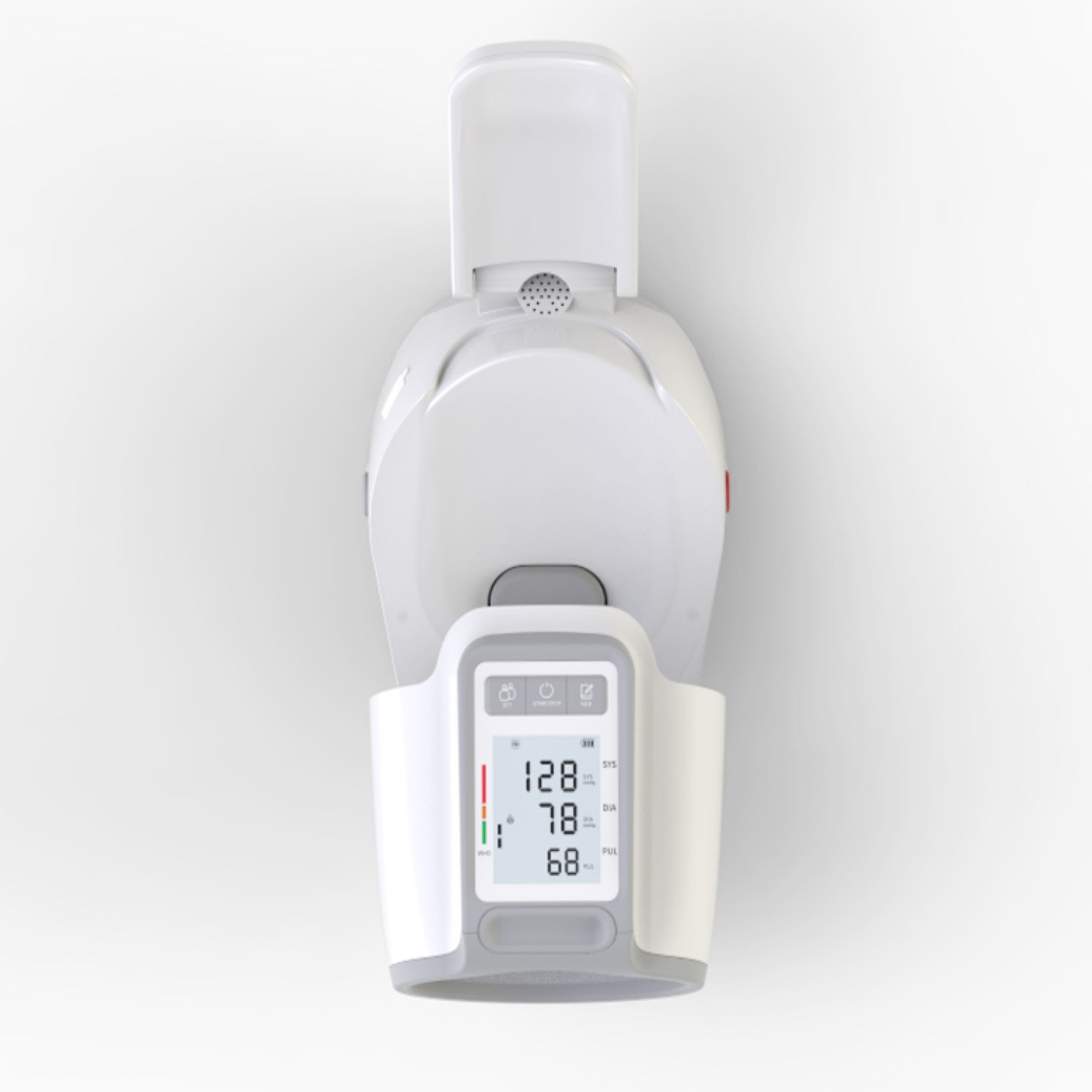 NICEBAY Upper Arm Blood Pressure Monitor, Automatic Digital BP Machine, No Arm Wrap Design, Large LED Display, One-Button Use for Home & Seniors