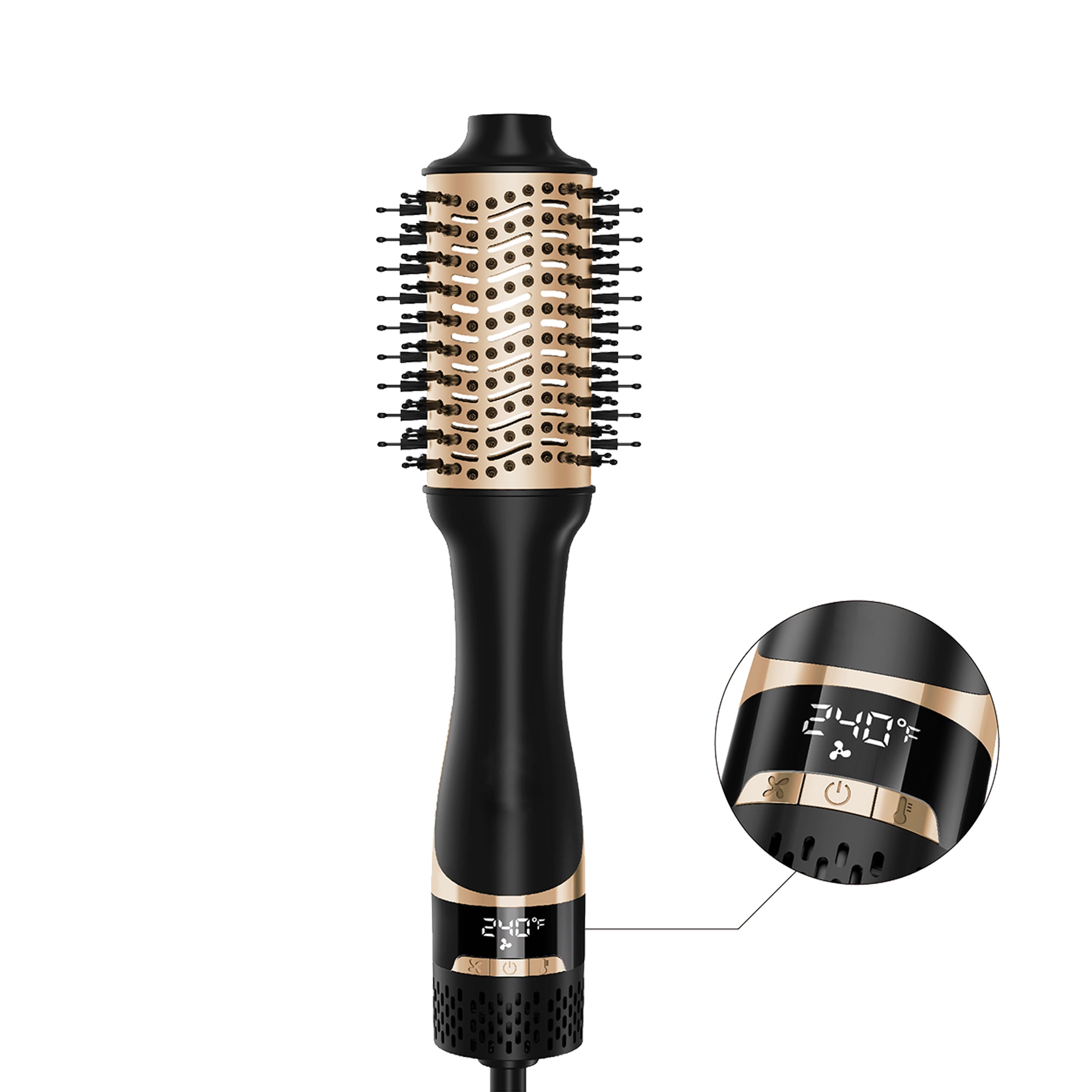 NICEBAY Hair Dryer Brush,Blow Dryer Brush in One, Ionic Hairdryer and Styler Volumizer with Oval Titanium Barrel, Hot Air Straightener for Smooth