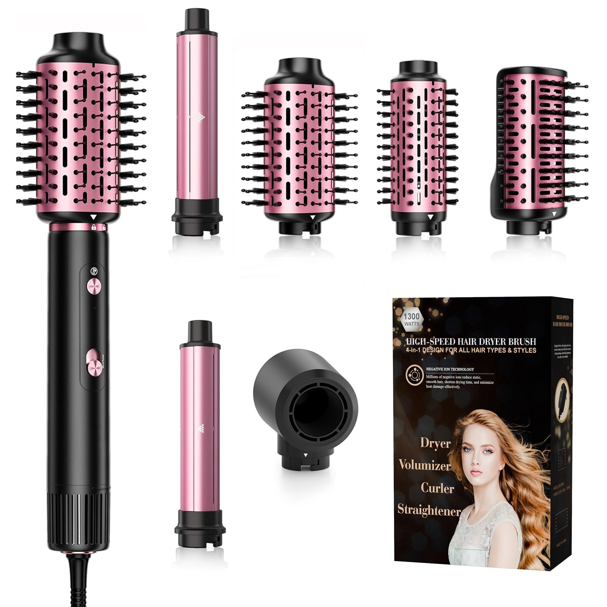NICEBAY Hair Dryer Brush, Blow Dryer Brush with 110000RPM Brushless Motor, Fast Drying Curling Volumizing Straightening Styling