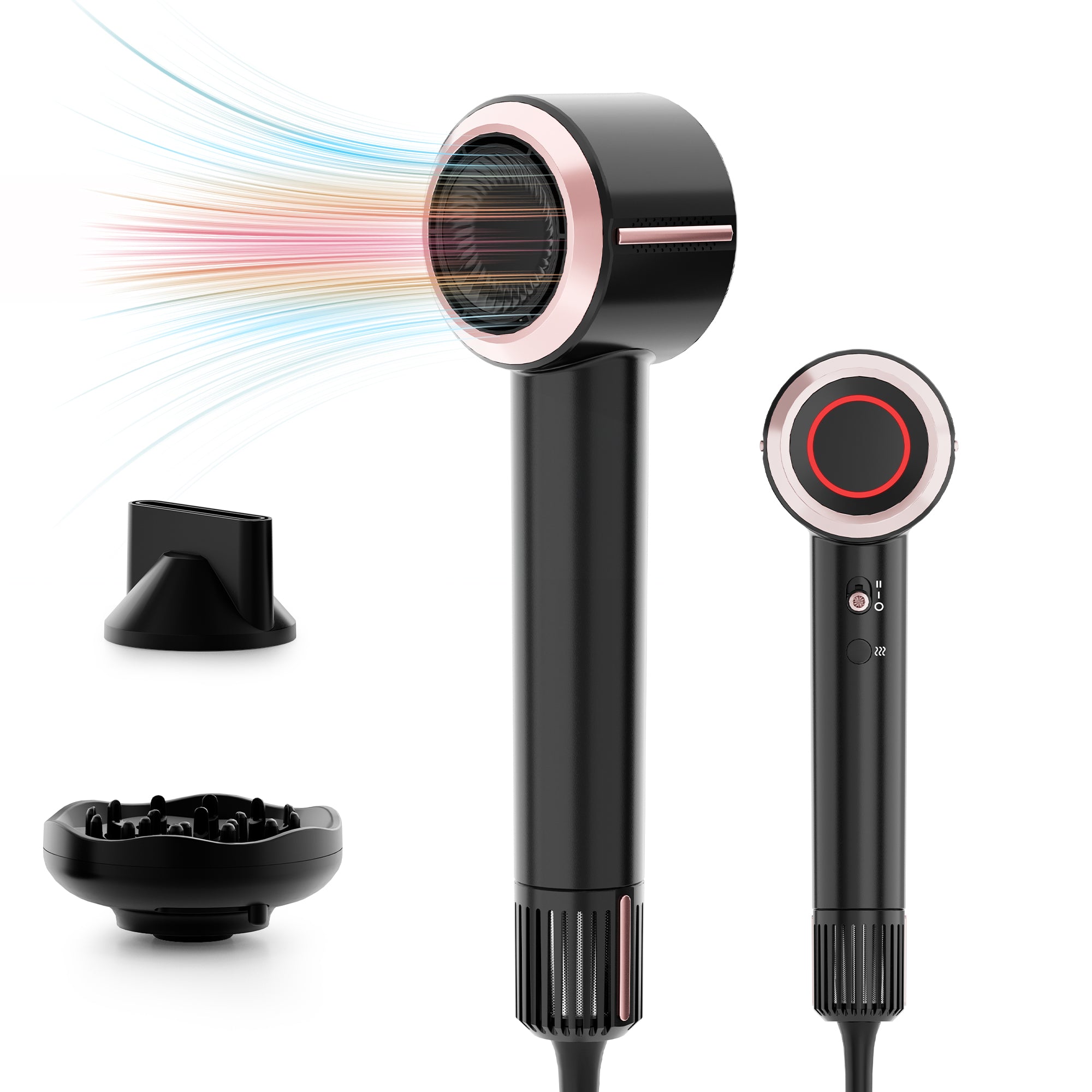 NICEBAY Blow Dryer, Ionic Hair Dryer with High-Speed 110000RPM, 1600W Brushless Motor, Fast Hair Drying