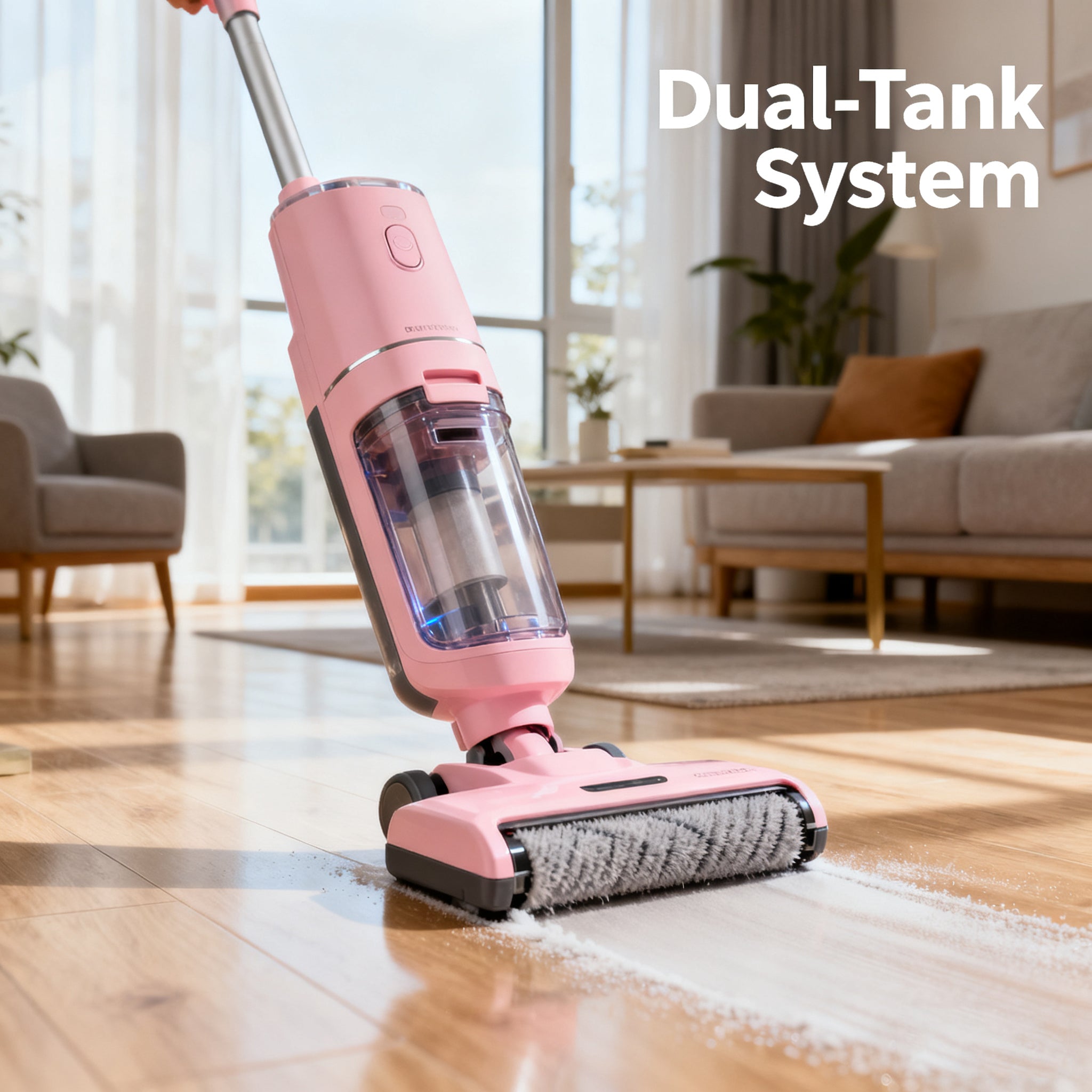 WHALL Wet Dry Vacuum Mop Combo, All-in-One Floor Cleaner with Auto Self-Cleaning, Edge Cleaning, Self-Propelled Design, 35 Mins Runtime – For Hard Floors