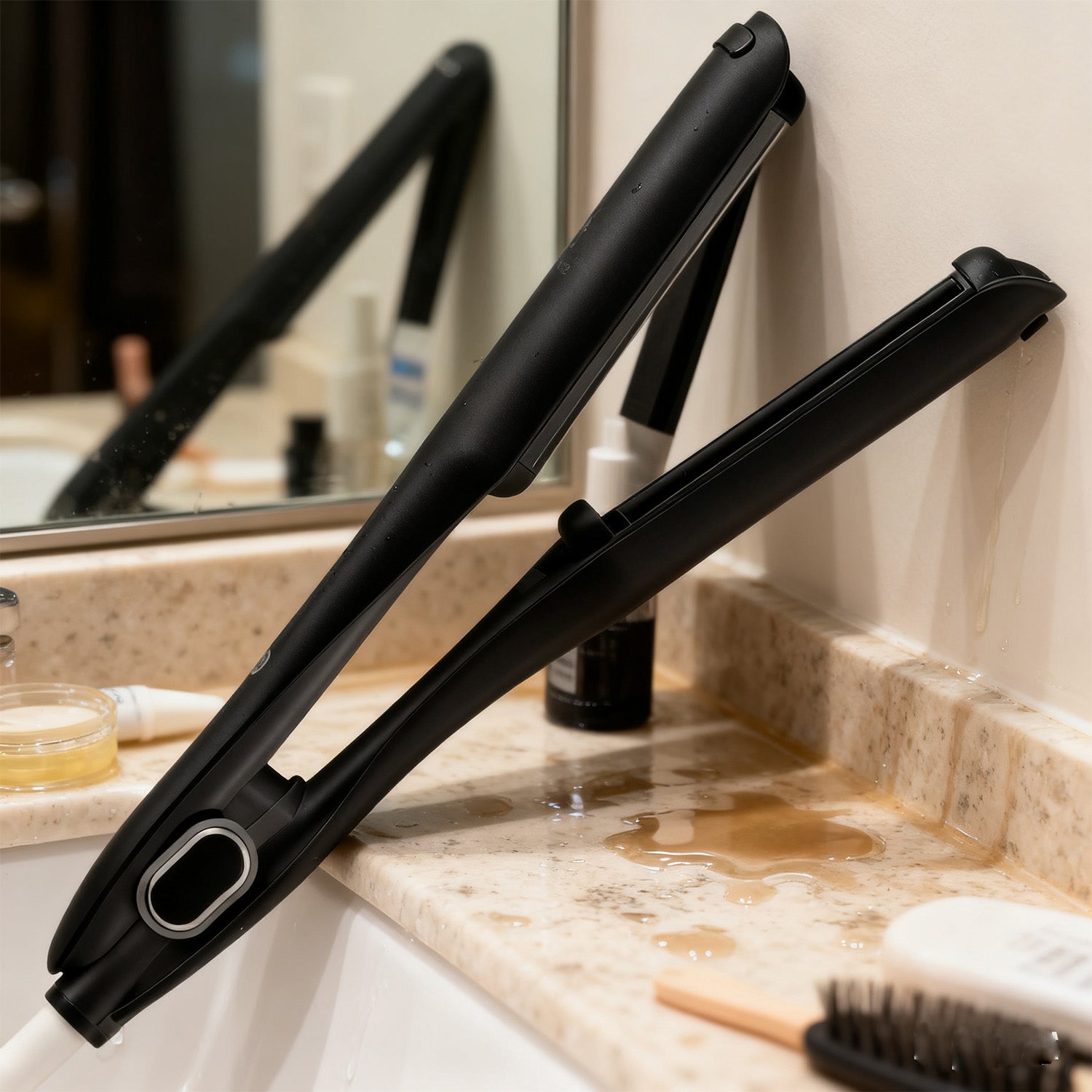 NICEBAY Curling Iron Hair Crimper Waver, Waves Curling Wand 1 inch, Ionic Deep Waver Hair Curler Tool with Ceramic 3 Barrel for Women