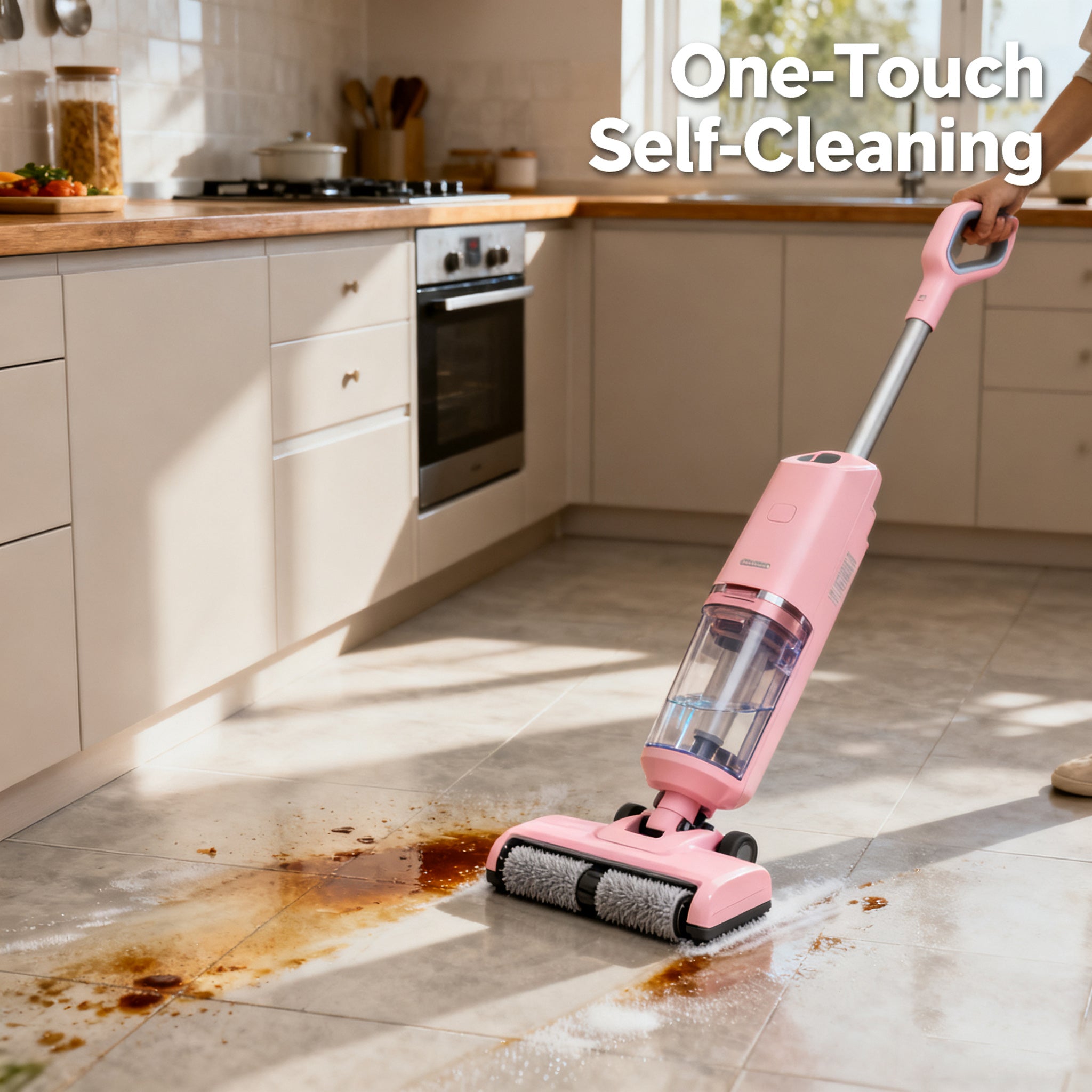 WHALL Wet Dry Vacuum Mop Combo, All-in-One Floor Cleaner with Auto Self-Cleaning, Edge Cleaning, Self-Propelled Design, 35 Mins Runtime – For Hard Floors