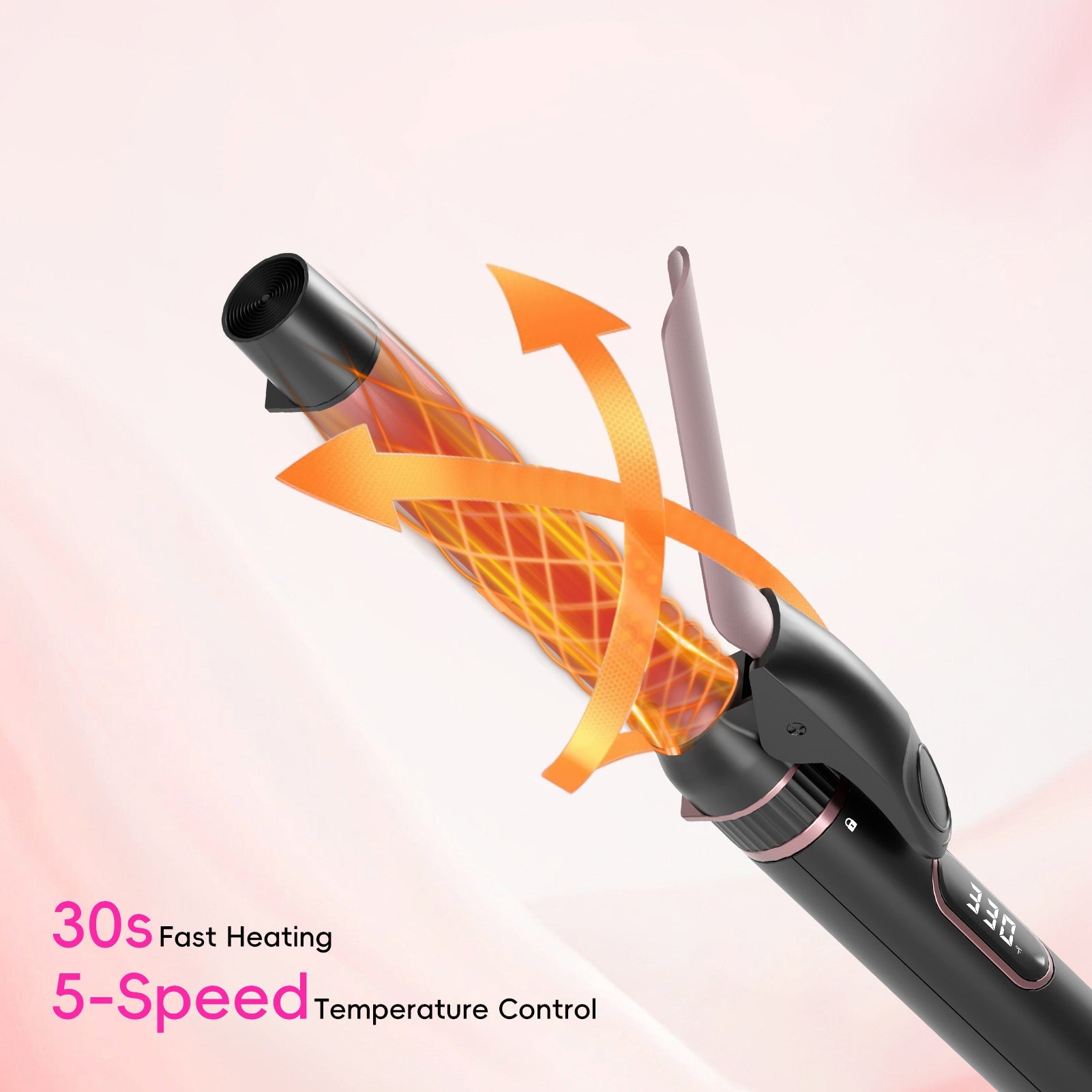 Nicebay Curling Iron, Professional Interchangeable Ceramic Curling Wands