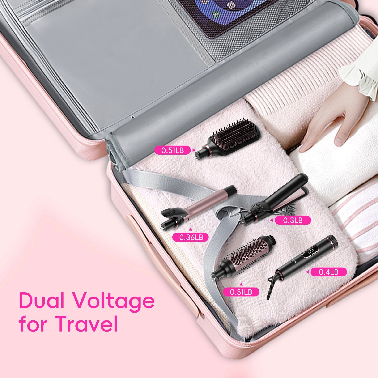 Nicebay Curling Iron, Professional Interchangeable Ceramic Curling Wands