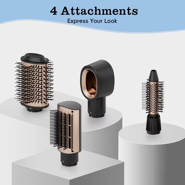 NICEBAY Hot Air Brush, Blow Dryer Brush Tool Set – Round & Oval Barrel for Straightening, Curling, Drying, Adjustable Temperature, Volumizer