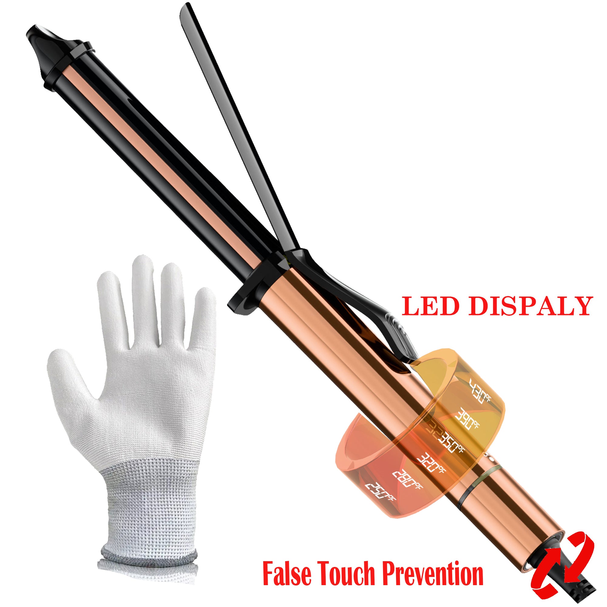 SKIMI Hair Curling Iron 1 Inch, Hair Curling Wand, Hair Curling Wand with Ceramic Coating, Hair curler, Small Curling Iron