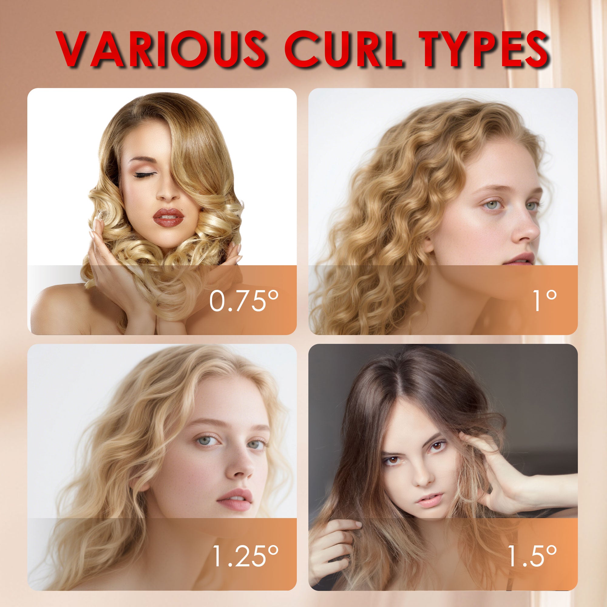 SKIMI Hair Curling Iron 1 Inch, Hair Curling Wand, Hair Curling Wand with Ceramic Coating, Hair curler, Small Curling Iron