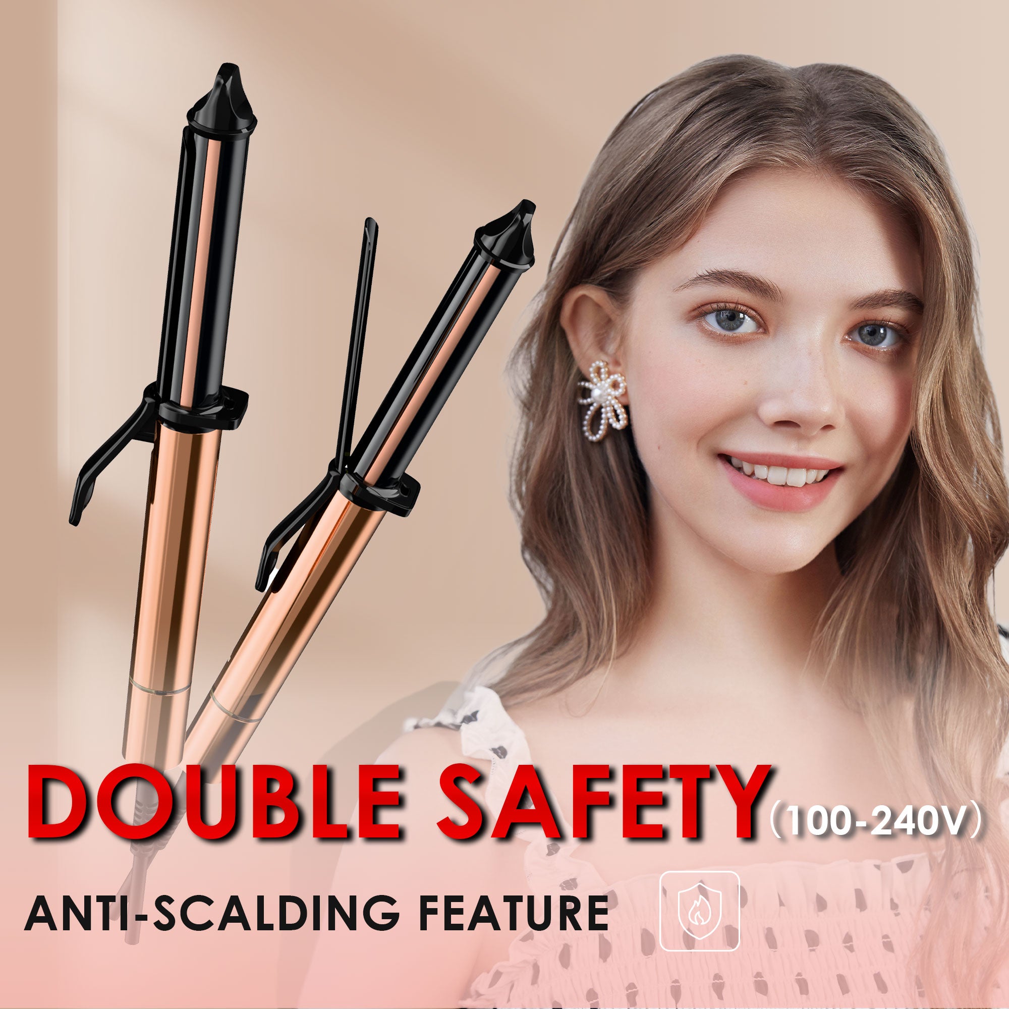 SKIMI Hair Curling Iron 1 Inch, Hair Curling Wand, Hair Curling Wand with Ceramic Coating, Hair curler, Small Curling Iron