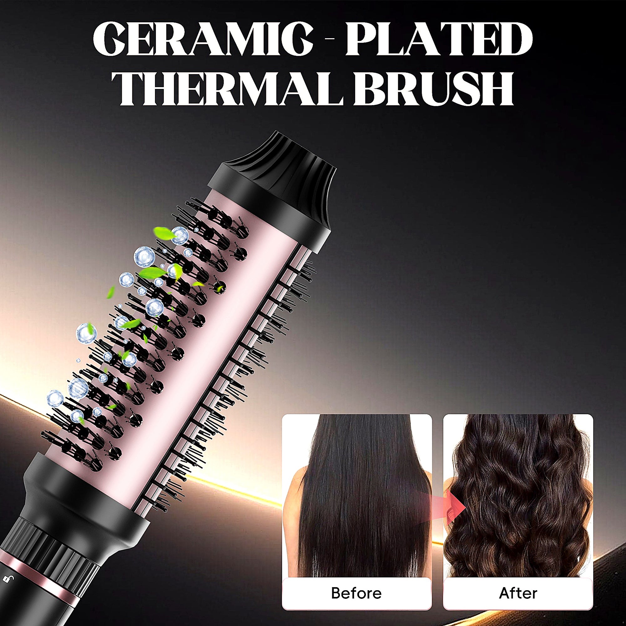 NICEBAY by SKIMI Thermal Brush, Curling Iron, Hair Curler Wand, Flat Iron, Hair Straightener, Hair Dryer Brush, Round Brush Hair Dryer, Dual Voltage