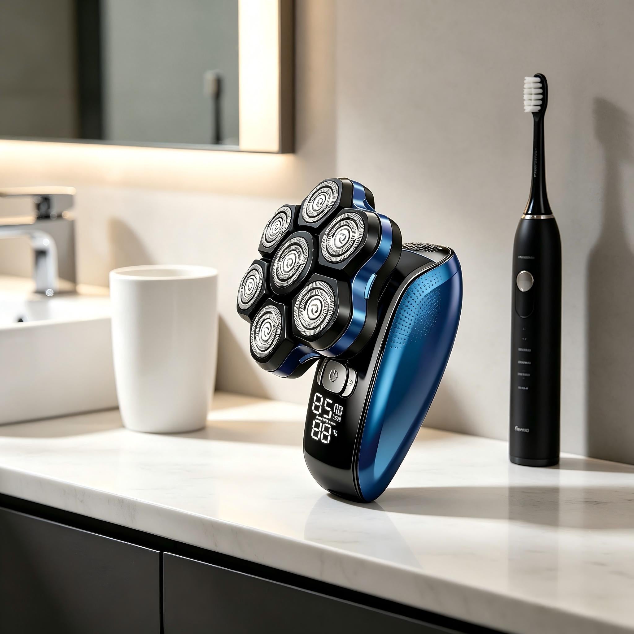 NICEBAY Head Shavers for Bald Men, Magnetic Electric Razor, 7D Rotary Shaver