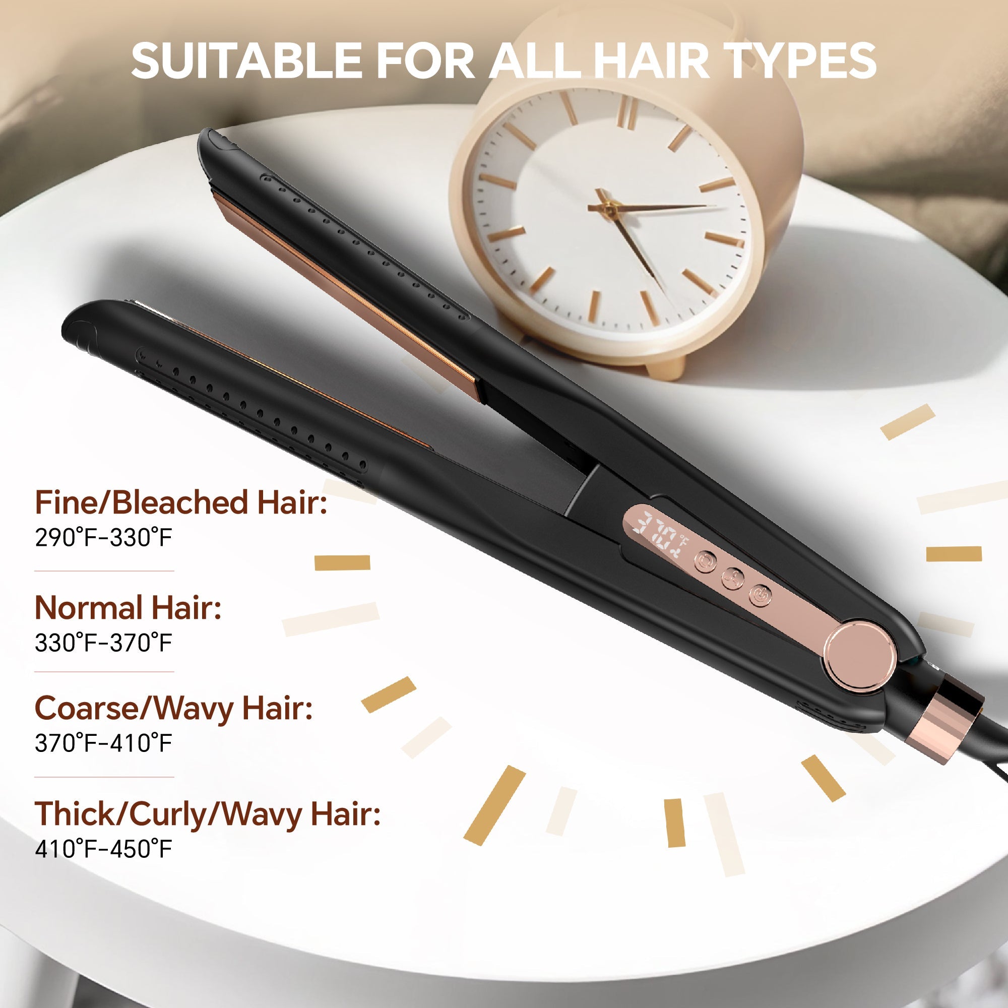 Nicebay Airflow Styling, Hair Straightener, 1 inch Hair Straightener Iron, Flat Iron