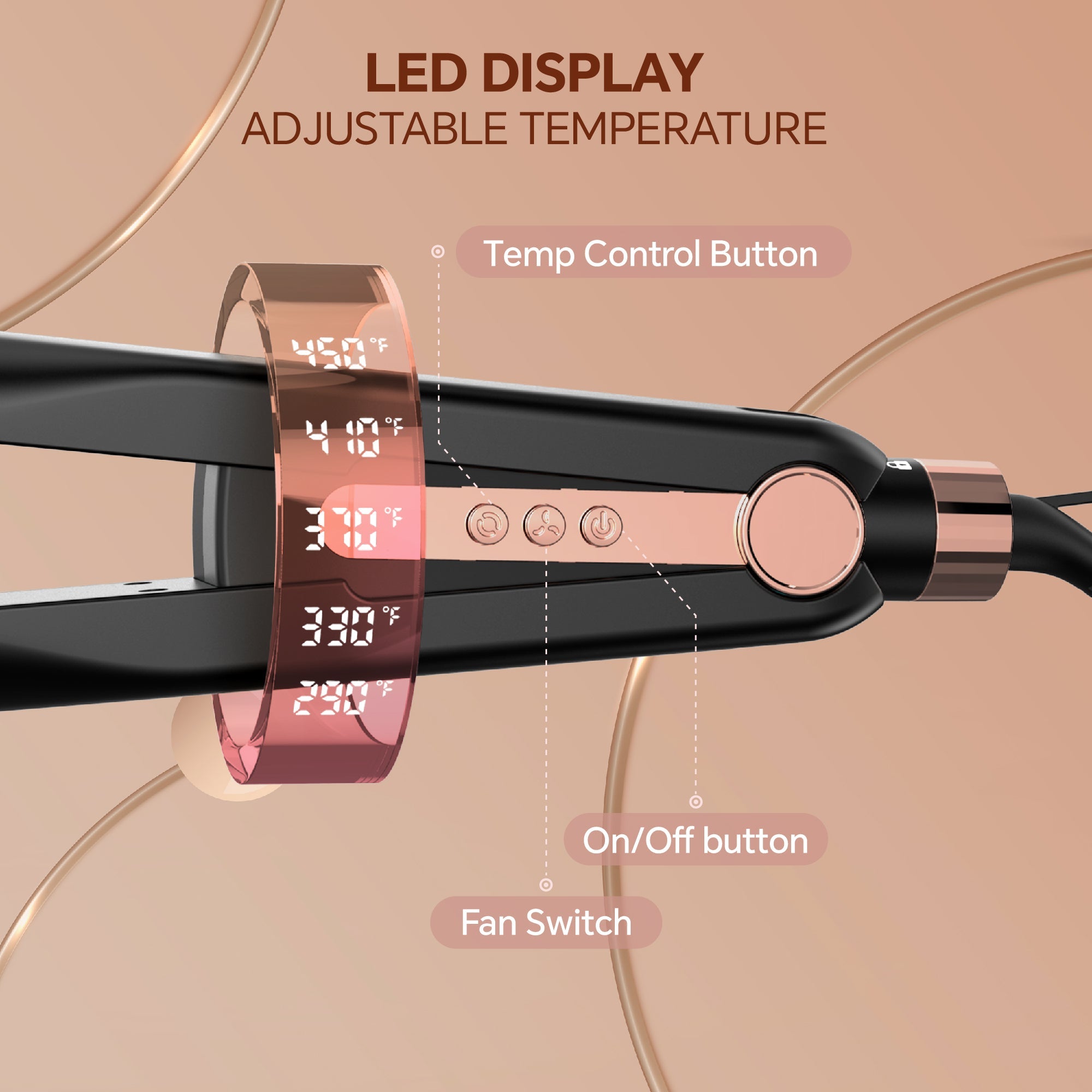 Nicebay Airflow Styling, Hair Straightener, 1 inch Hair Straightener Iron, Flat Iron
