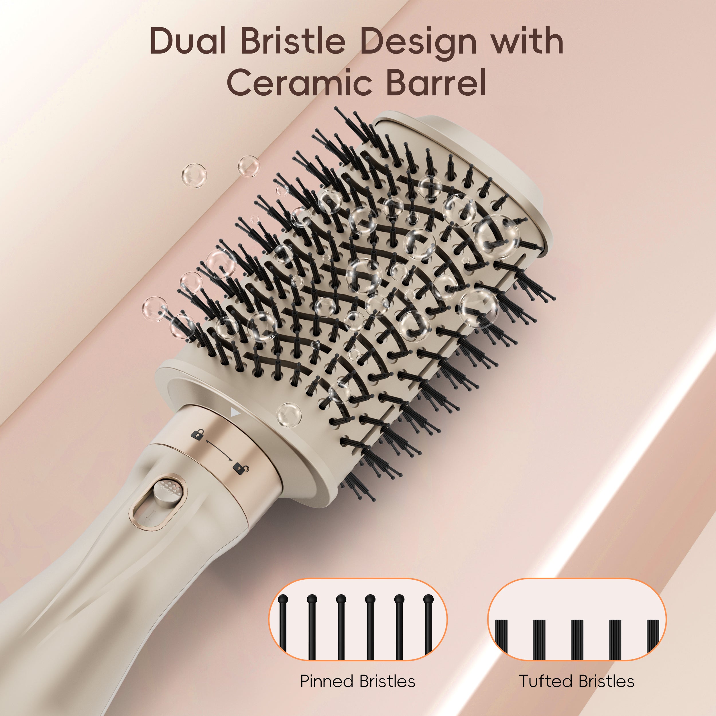 Hot Air Brush, Hair Blow Dryer Brush, Lightweight Volume for Smooth, Straight, Curl Blowout Styles