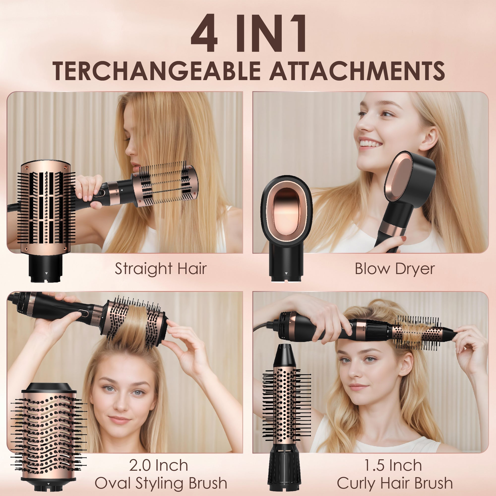 NICEBAY Hair Dryer Brush,Hot Air Brush for Salon-Worthy Volume in One Step
