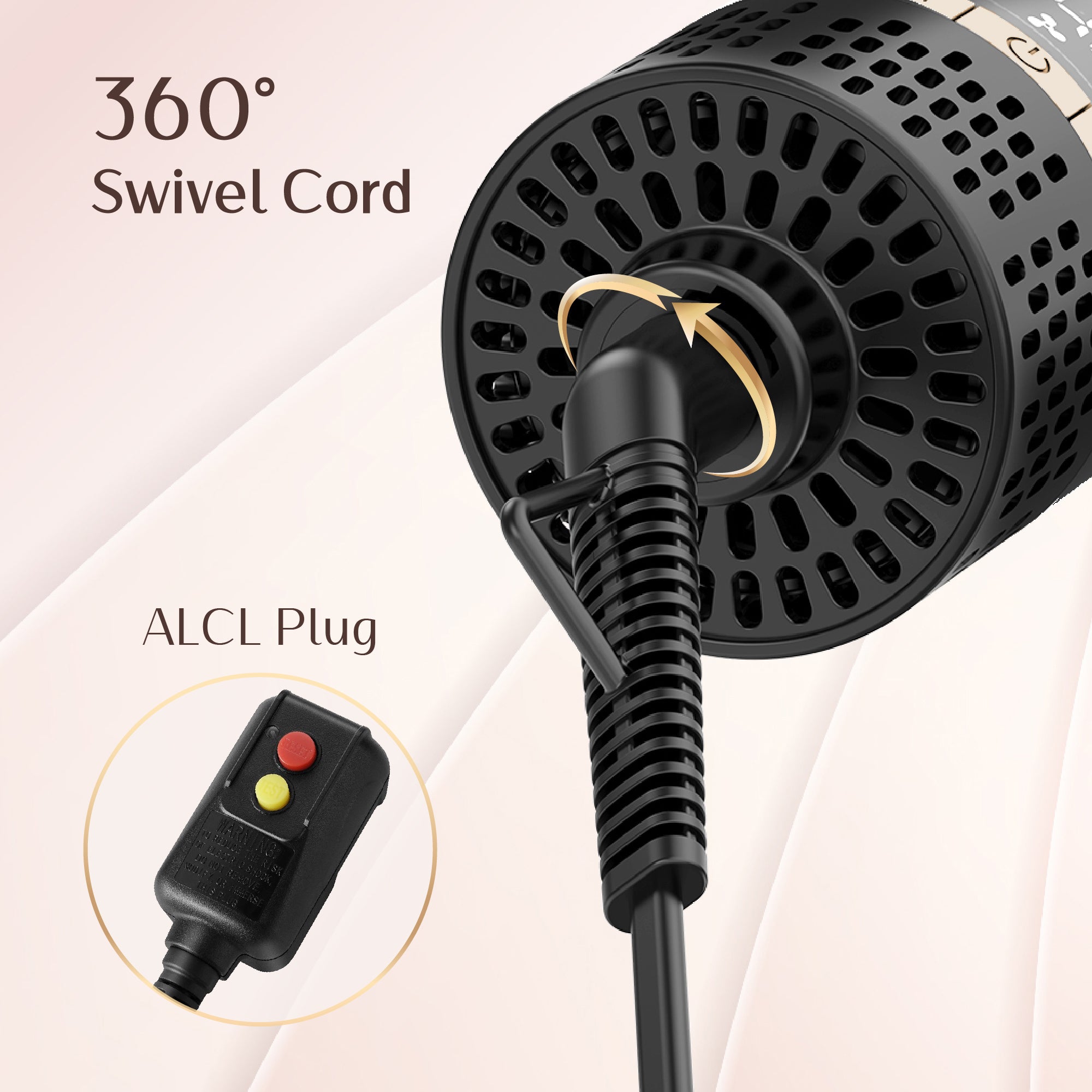 SKIMI Hair Dryer Brush, Hot Air Brush Digital Display, Blow Dryer Brush Ceramic Barrel, Curling Brush, Blowout Brush
