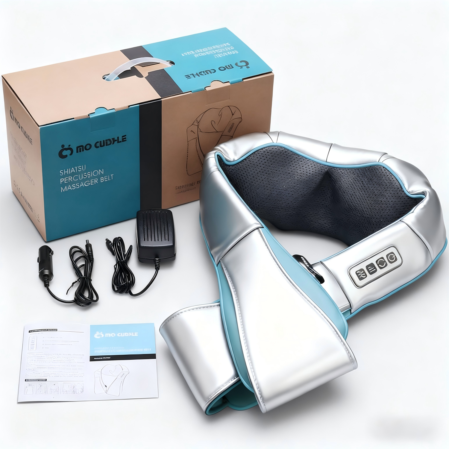 WHALL Back, Shoulder & Neck Massager with Heat Electric Deep Tissue 4D Kneading Massage Pillow