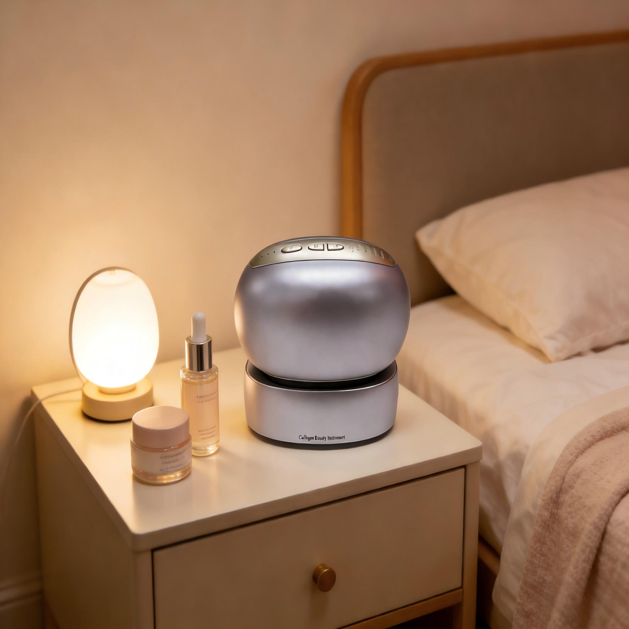 NICEBAY RF Skin Tightening Device with RED LED Light Wrinkle Removal Light Therapy, RF Skin Rejuvenation Machine, Cordless, Mini Size