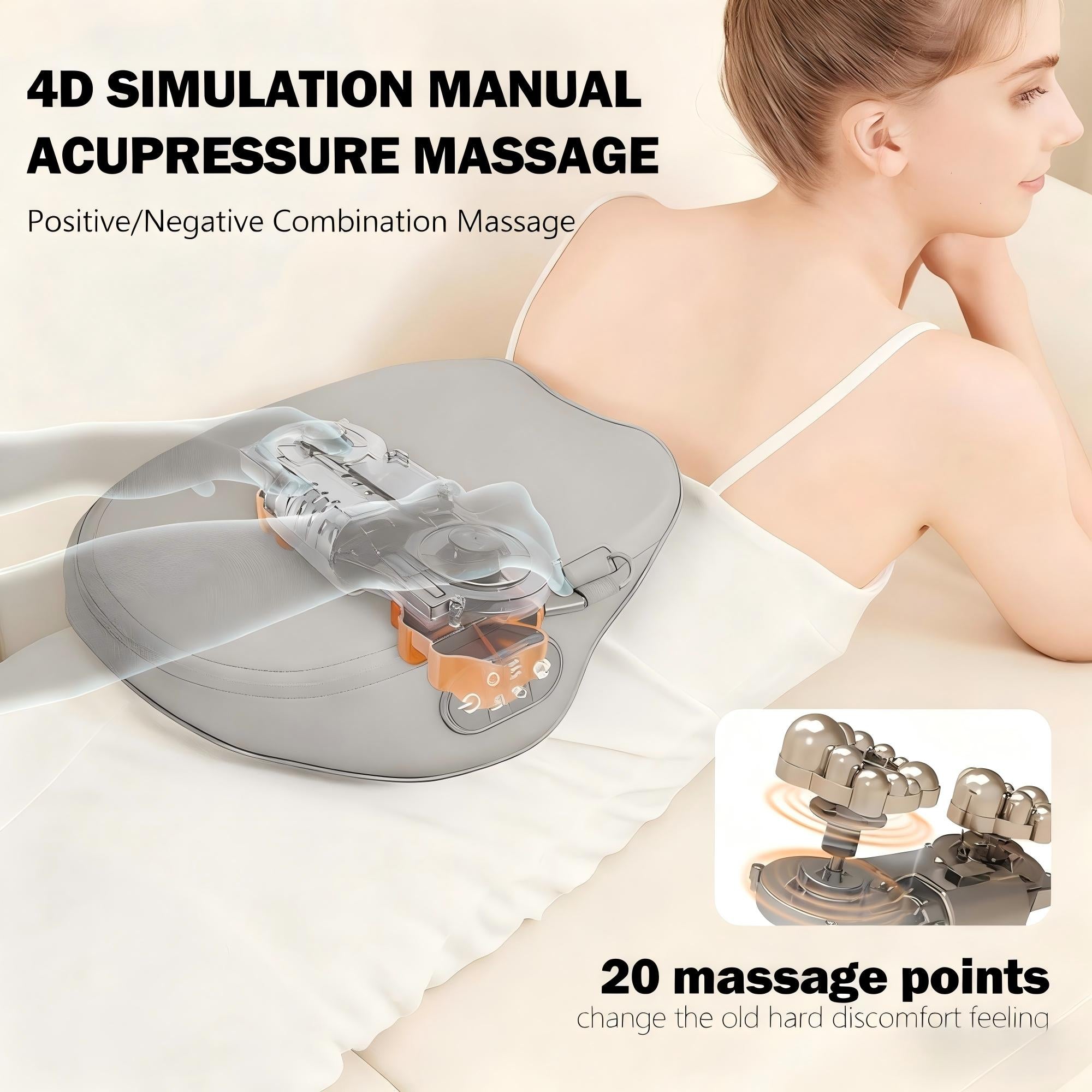 WHALL Neck and Shoulder Massager with Heat 4D Shiatsu Deep Kneading, Graphene Heating, Portable Back