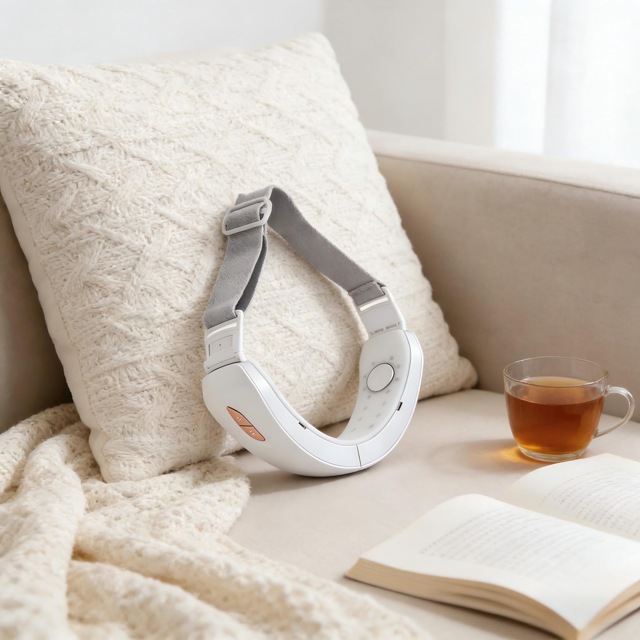 NICEBAY Electric V-Face Shaper, Red and Blue Light Facial and Neck Beauty Device, Microcurrent Double Chin Reducer for Skin Care, Facial Lifting, Improvement, Smoothing, and Firming.