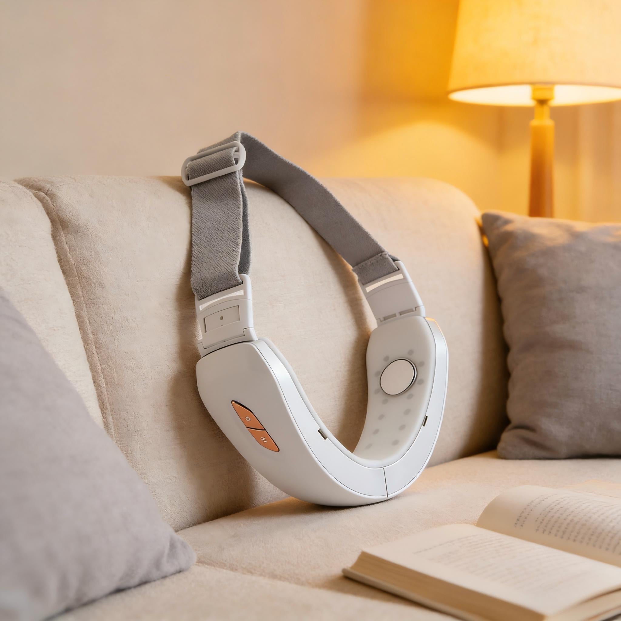 NICEBAY Electric V-Face Shaper, Red and Blue Light Facial and Neck Beauty Device, Microcurrent Double Chin Reducer for Skin Care, Facial Lifting, Improvement, Smoothing, and Firming.