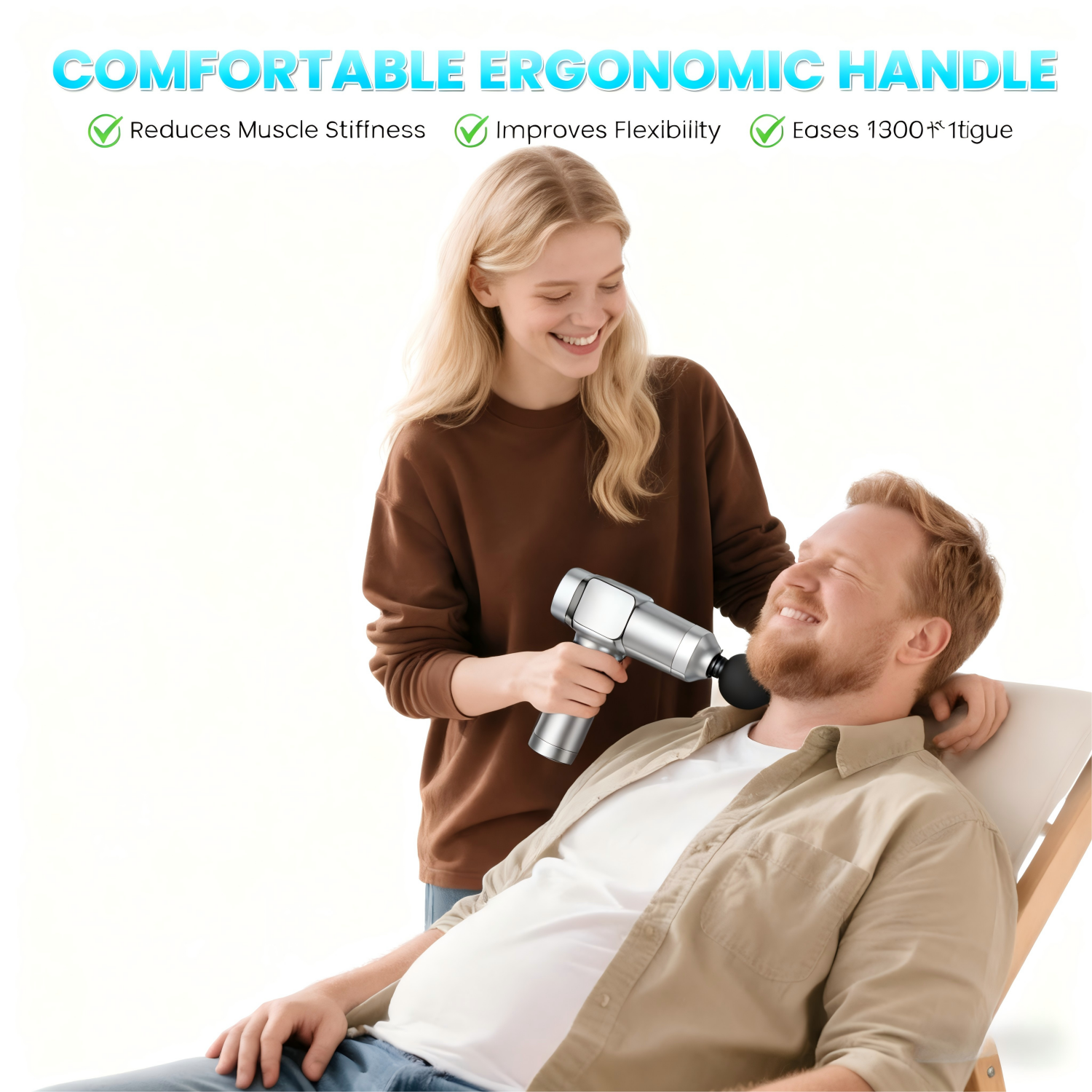 WHALL Deep Tissue Massage Gun, Portable Percussion Electric Muscle Massager for Pain Relief, Handheld Massager