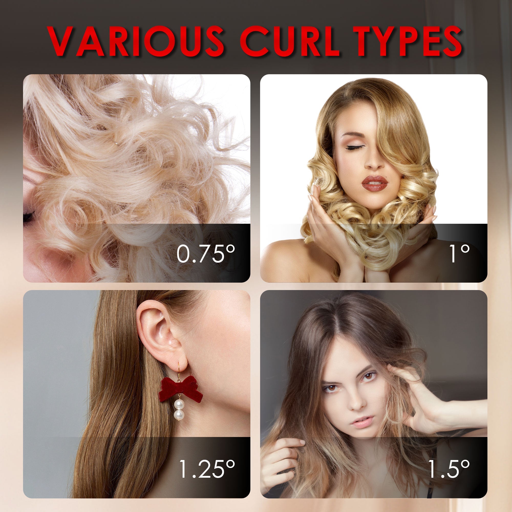 NICEBAY Curling Iron Wand, 1 inch Curling Wand, Hair Curling Wand