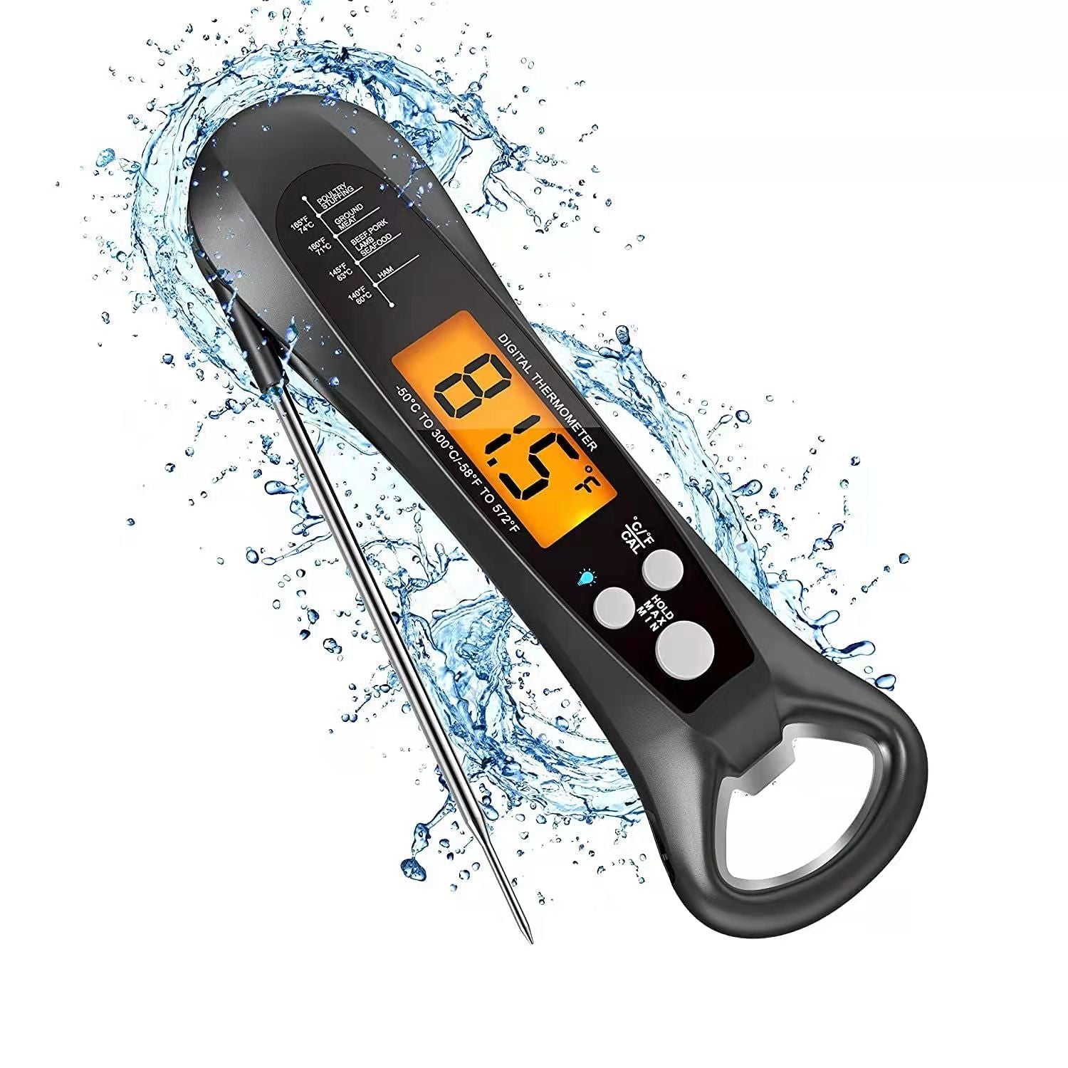 Meat Thermometer, Waterproof Instant Read Food Thermometer