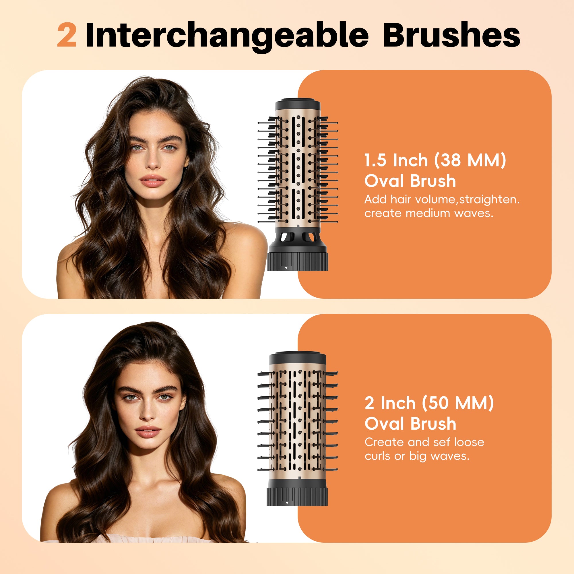 SKIMI Rotating Hair Dryer Brush, Auto Rotating Blow Dryer Brush Spinning, Negative Ionic Brush Blow Dryer, Round Brush Blow Dryer Volumize Curling