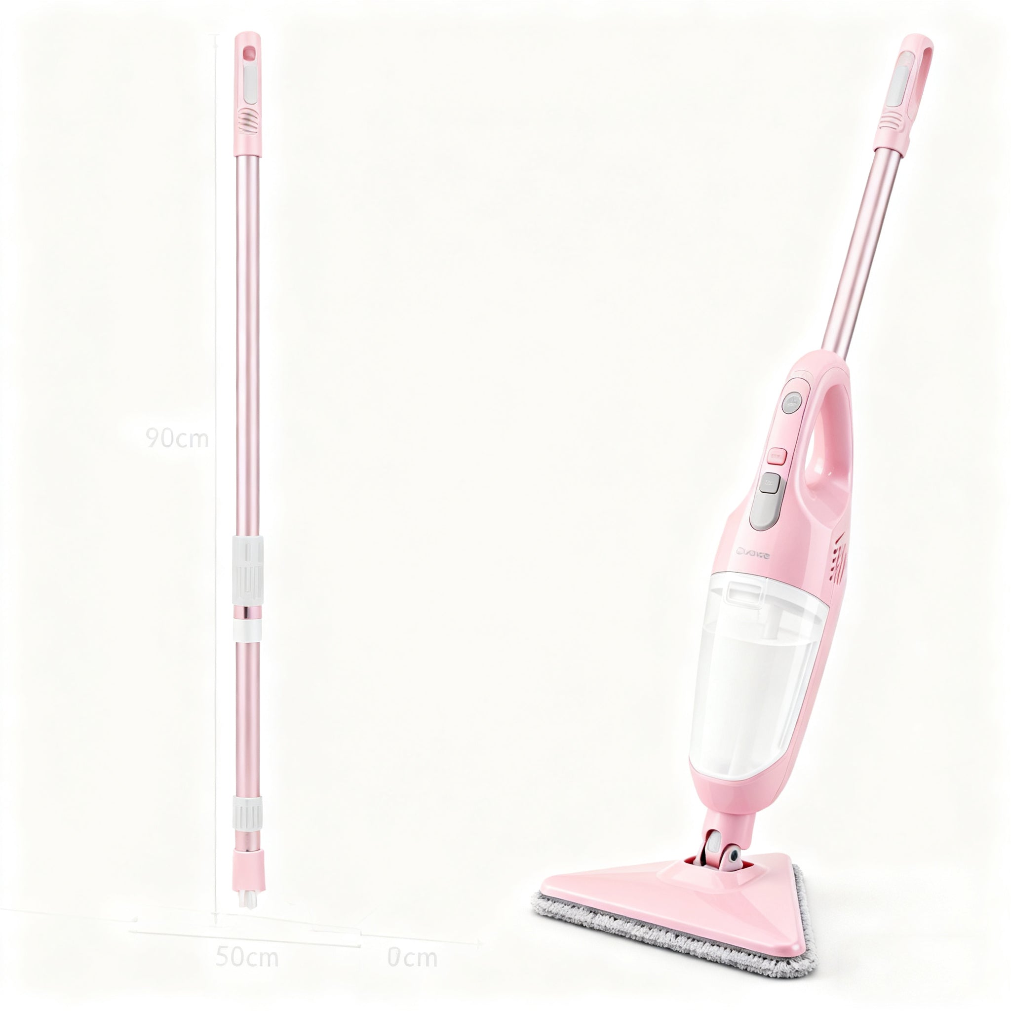 WHALL Steam Mop Cleaner with Detachable Handheld Steamer, 5-in-1 Multi Accessories, Washable Microfiber Pads, 450ml Tank, 3 Adjustable Levels