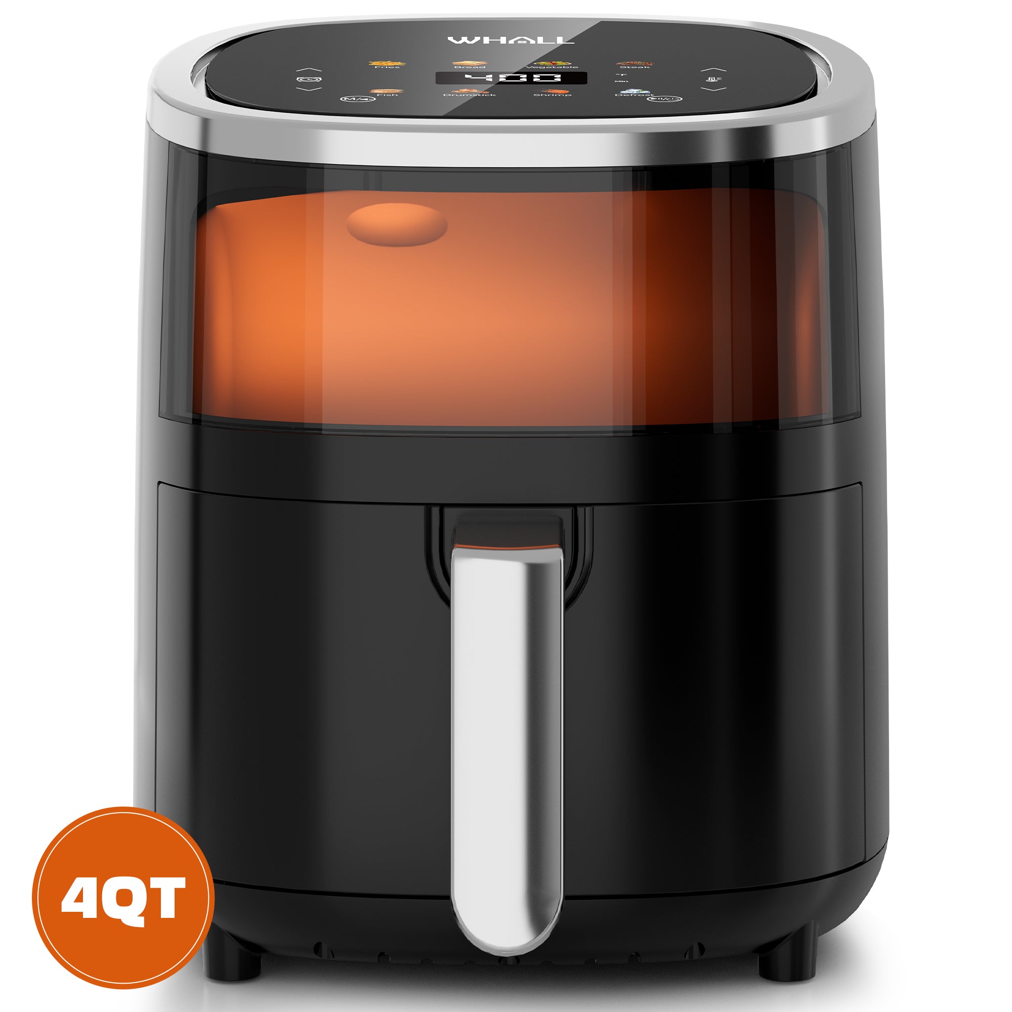 WHALL 5QT Air Fryer Oven, 8-in-1 Preset Menus, LED Smart Touchscreen, Reduce 85% Fat,1200W