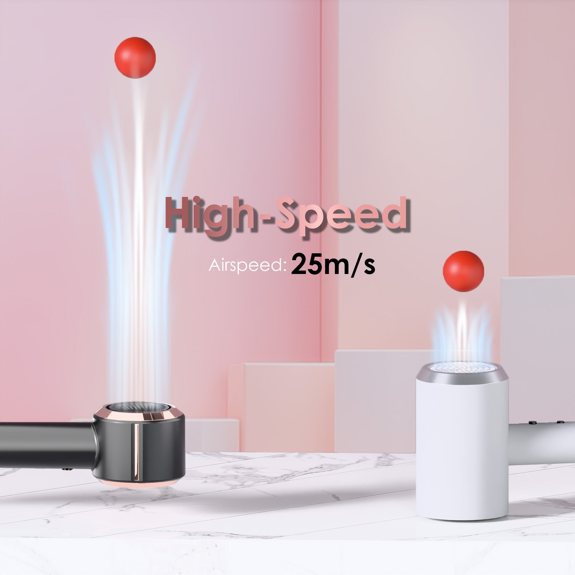 NICEBAY Hair Dryer Ionic, 110,000 RPM High-Speed Brushless Motor, Hair Blow Dryer