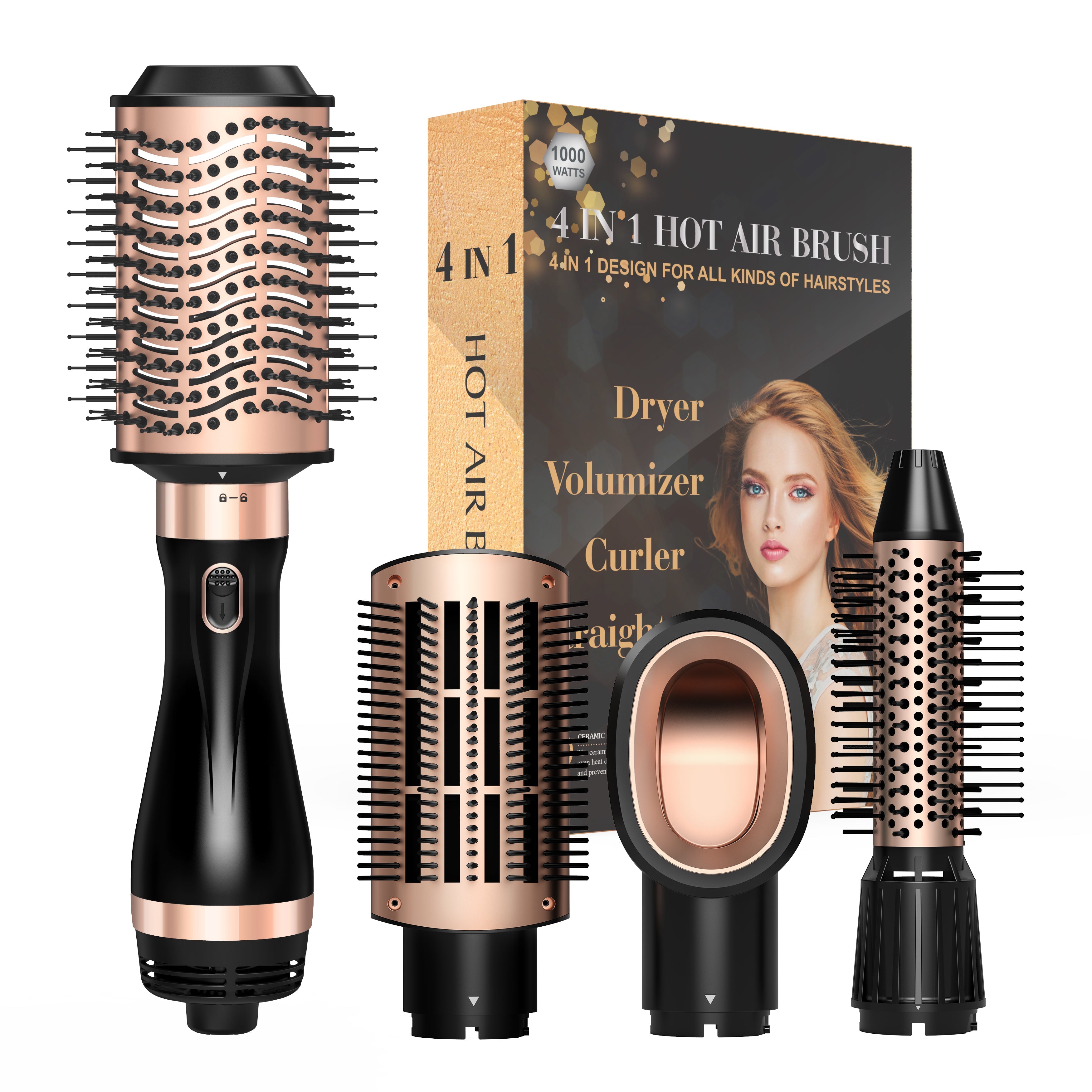 NICEBAY Hair Dryer Brush, Hot Air Brush, Blow Dryer Brush Tool Set