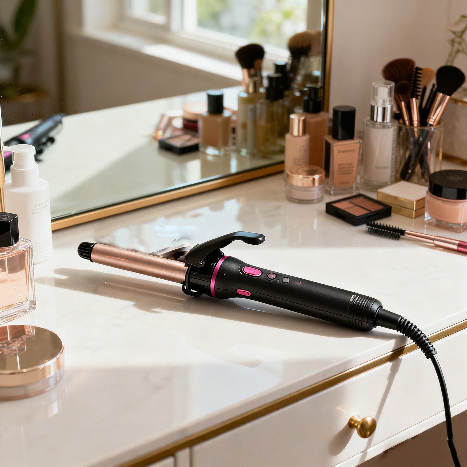 NICEBAY Auto Hair Curler, Automatic Curling Iron with 4 Temperature & 3 Timer, Automatic Shut-Off
