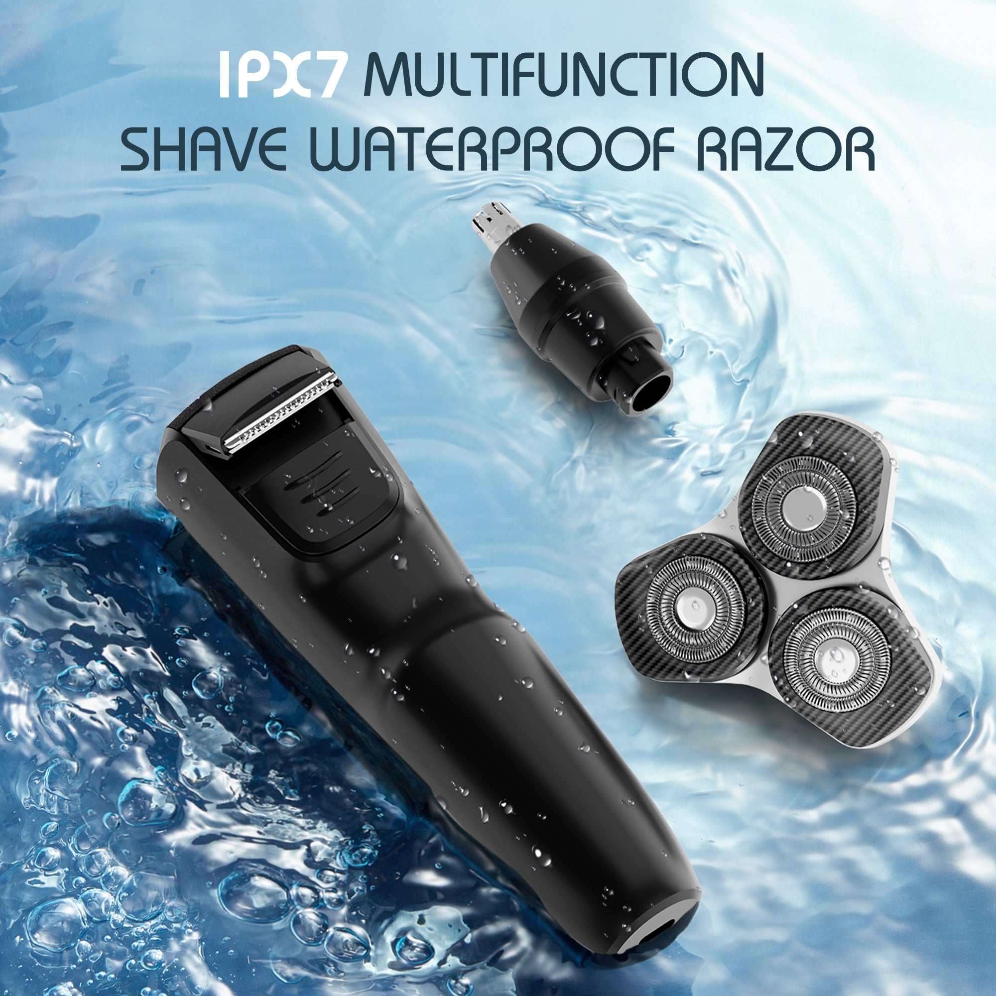 NICEBAY Electric shaver for men, Electric razor with nose hair trimmer