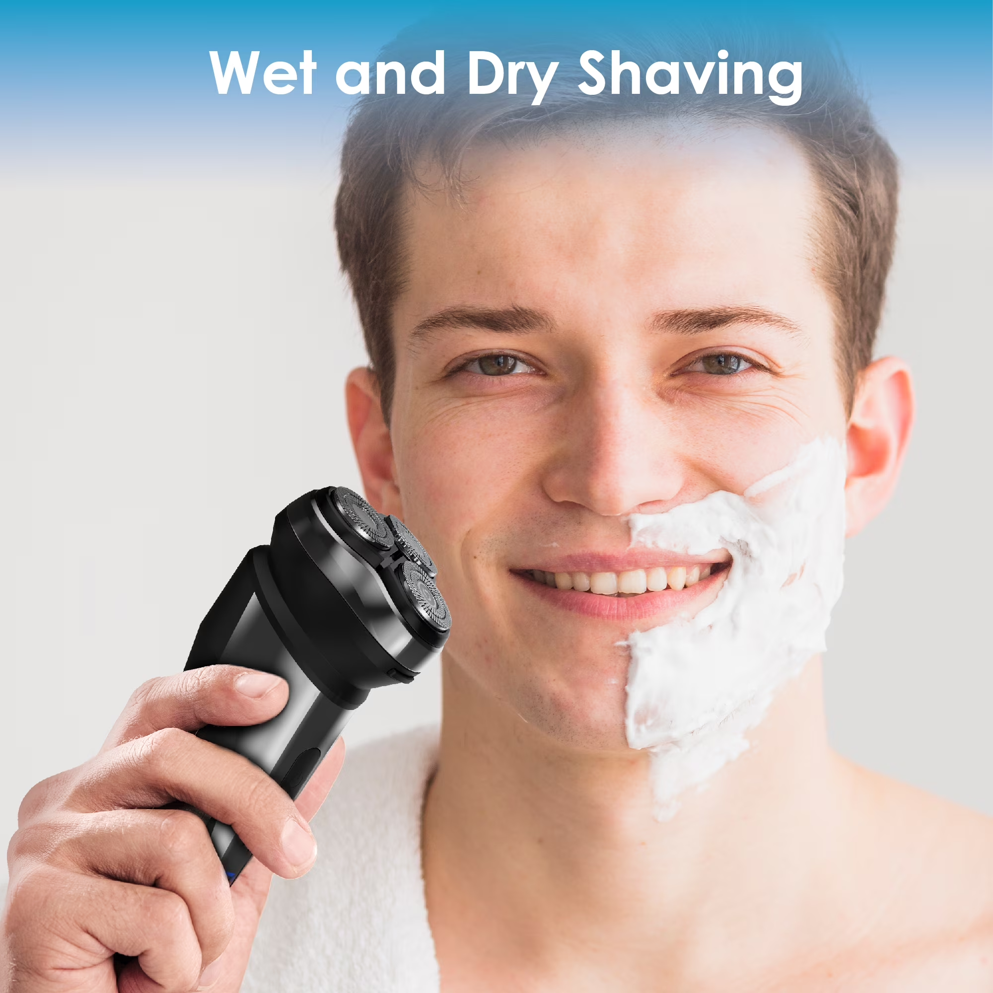 NICEBAY Electric Razor, Electric Shavers for Men, Wet/Dry Shaver LED Display/Travel Lock/Type C/Ipx7