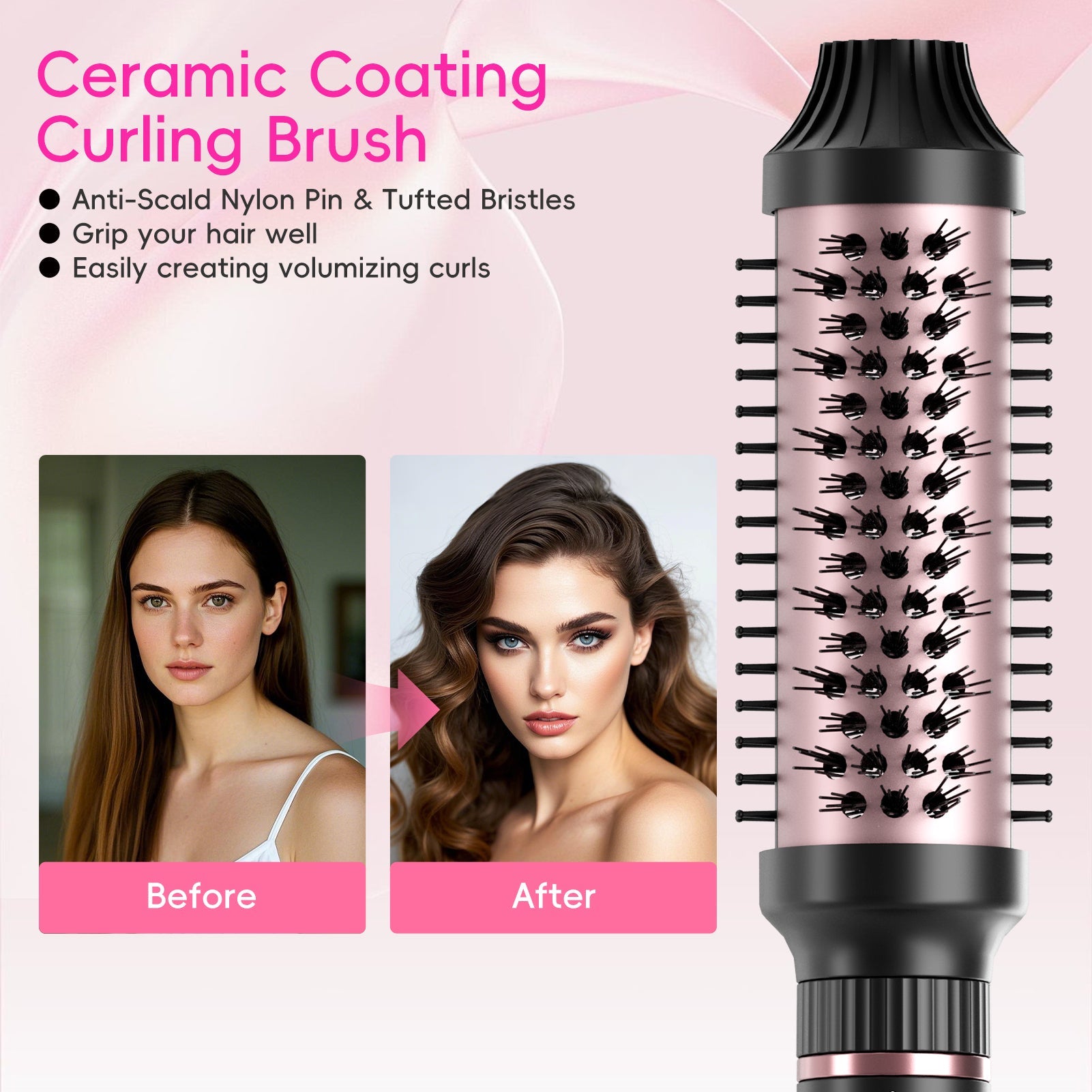 Nicebay Curling Iron, Professional Instant Heat Up Hair Curling