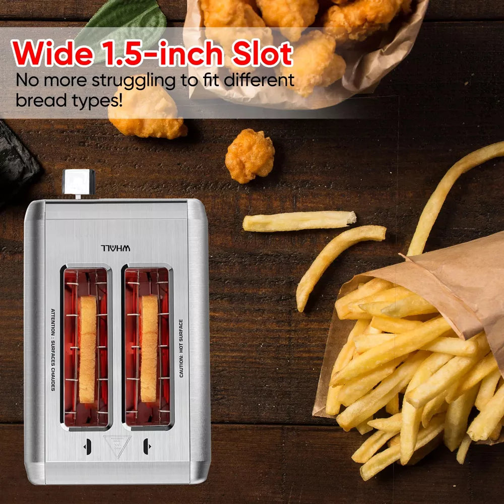 WHALL 2 Slice Toaster, Touchscreen Toasters 2 Slice Wide Slot, Stainless Steel Bread Toaster for Bagel & More, Smart Toaster Kitchen Deal