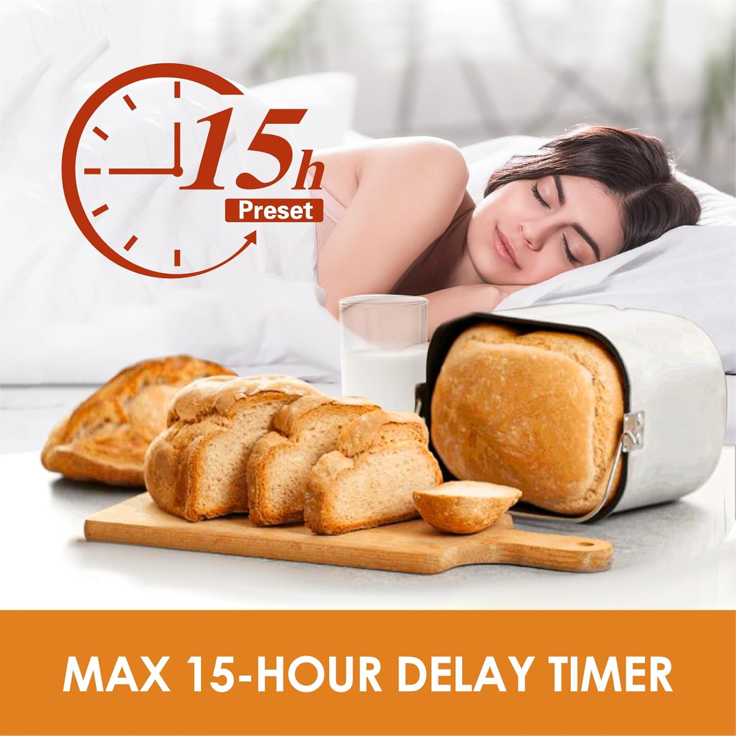 2LB Bread Maker - Brand-Free Universal Household Appliance for Easy Baking