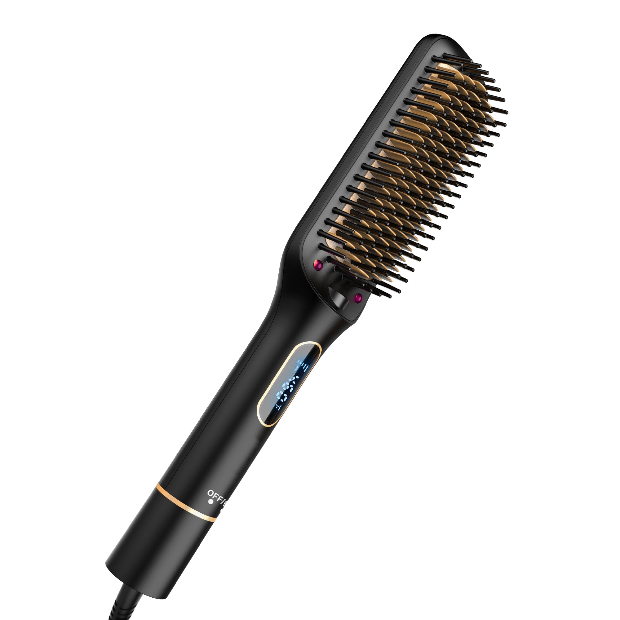 NICEBAY Hair Straightener Brush,  Ionic Straightening Brush with Anti-Scald Feature, Auto Temperature Lock