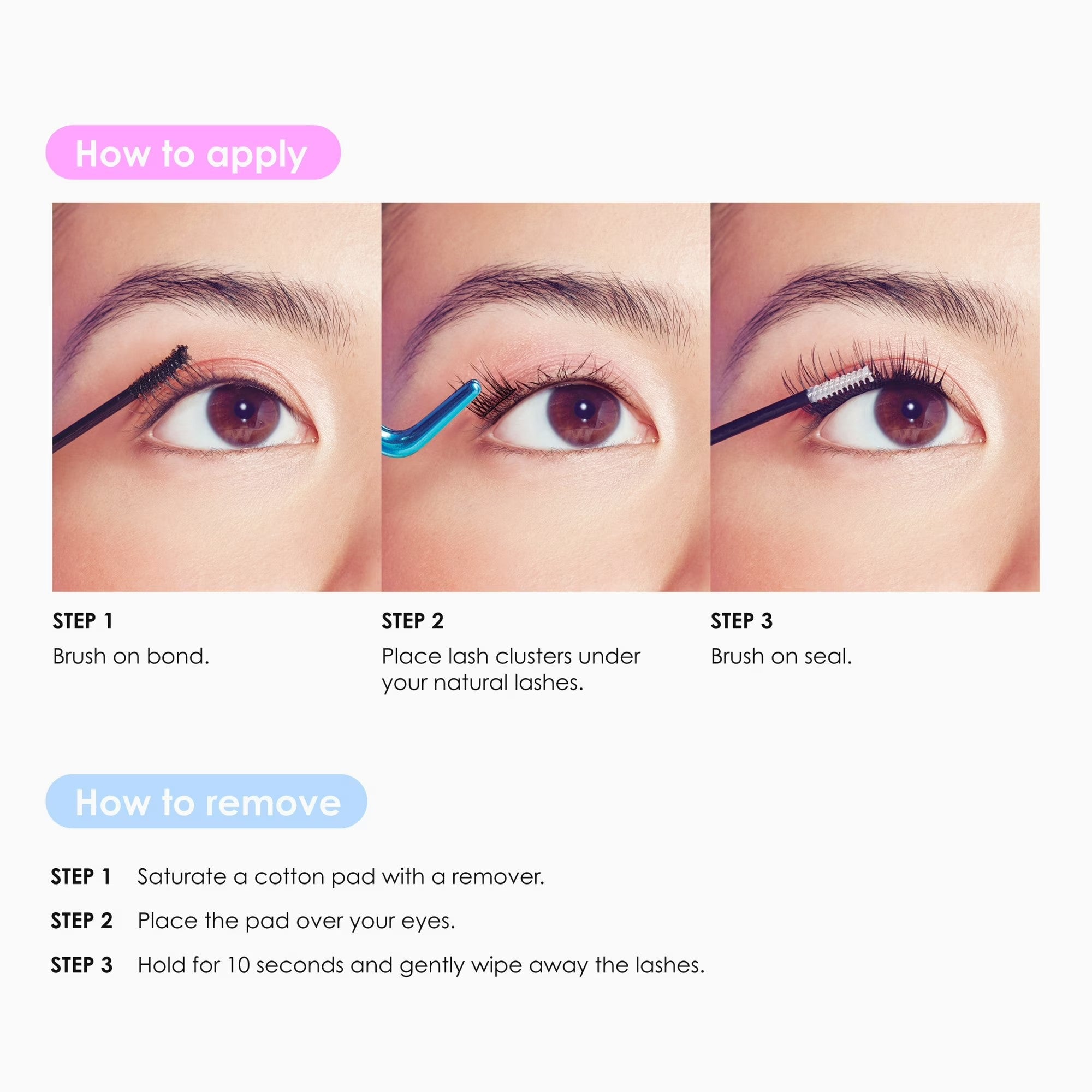 NICEBAY False Eyelash Glue, Black Lash Adhesive, Long Lasting Liquid Eyelash Adhesive for Strip Lashes, Easy Application