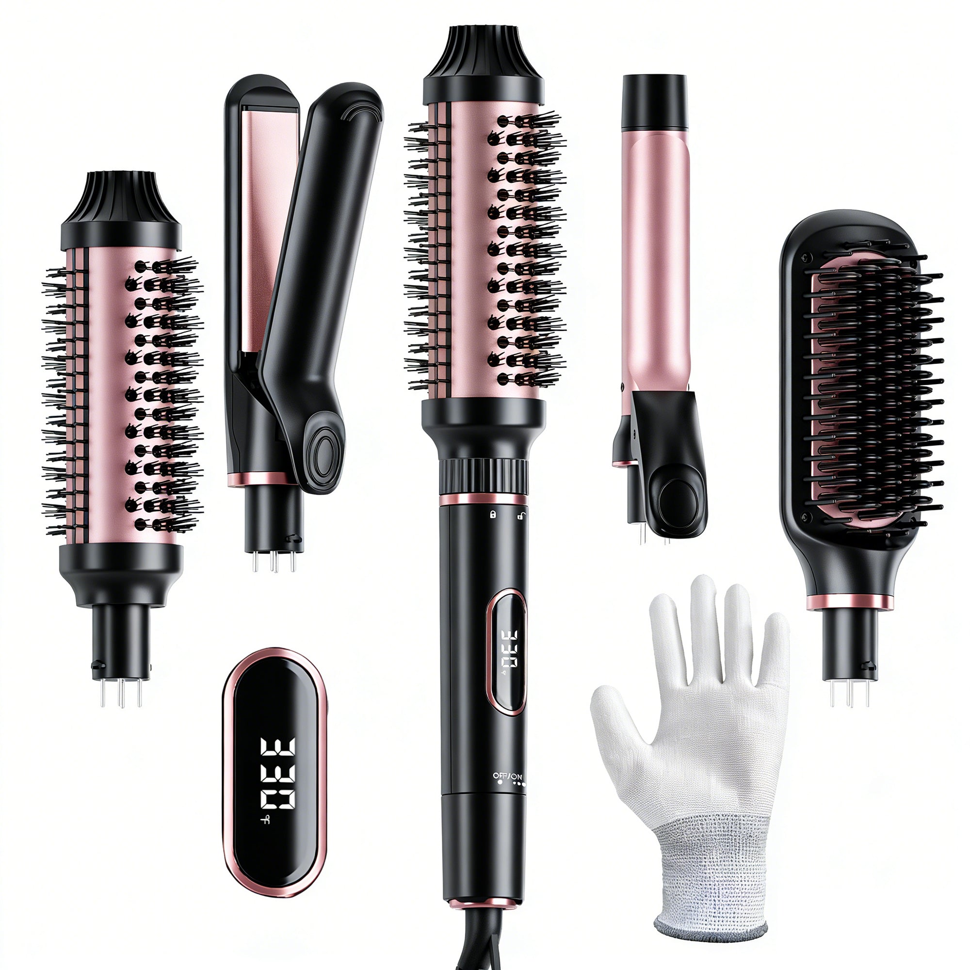 NICEBAY by SKIMI Thermal Brush, Curling Iron, Hair Curler Wand, Flat Iron, Hair Straightener, Hair Dryer Brush, Round Brush Hair Dryer, Dual Voltage