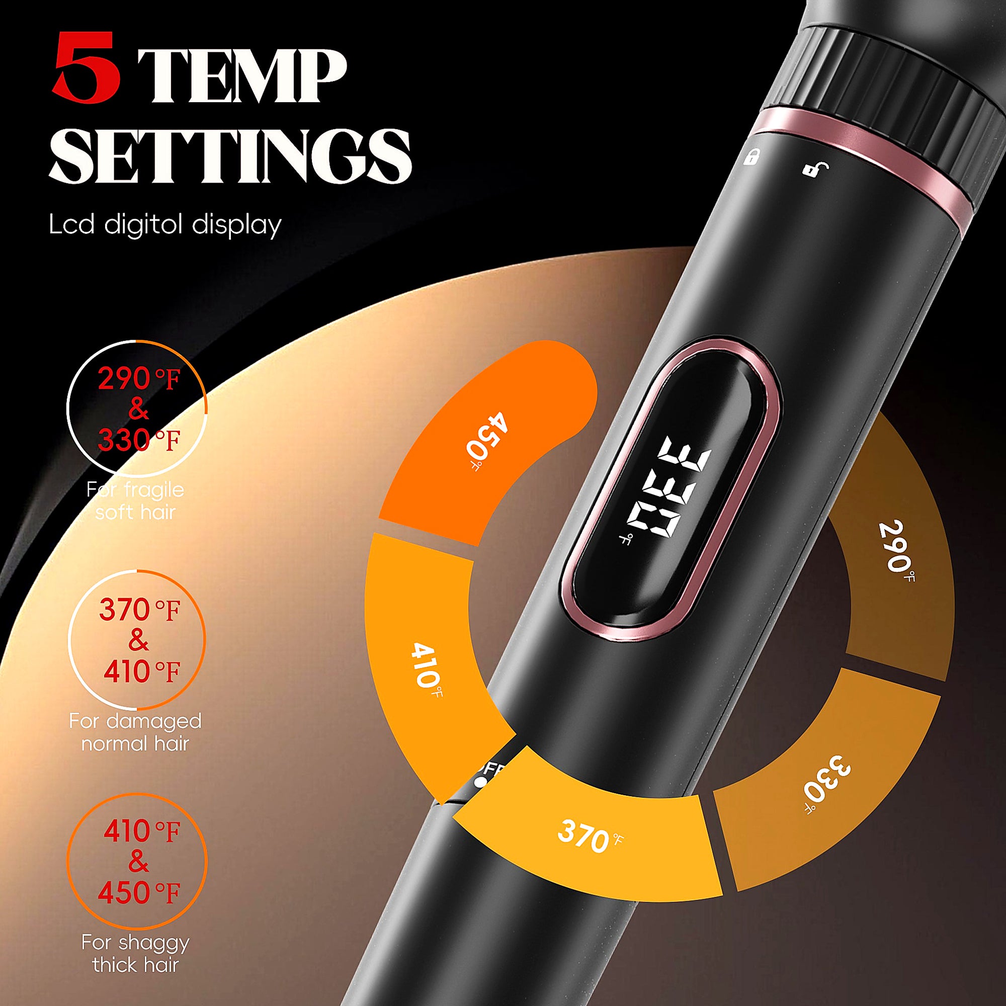 NICEBAY by SKIMI Thermal Brush, Curling Iron, Hair Curler Wand, Flat Iron, Hair Straightener, Hair Dryer Brush, Round Brush Hair Dryer, Dual Voltage