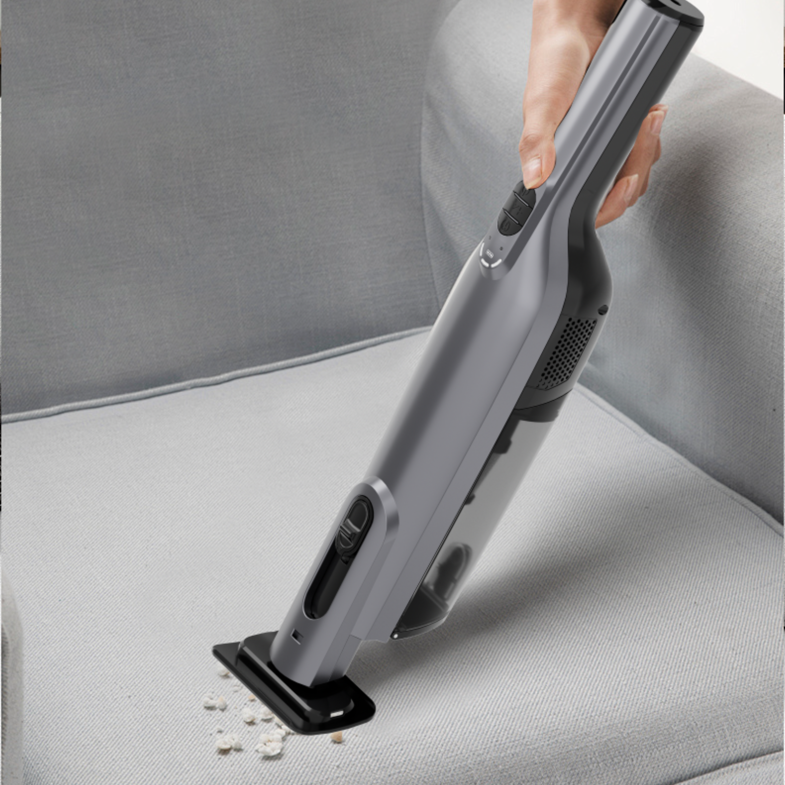 WHALL Powerful Suction Cordless Handheld Vacuum, Equipped with LED Light for Home & Car Cleaning Needs