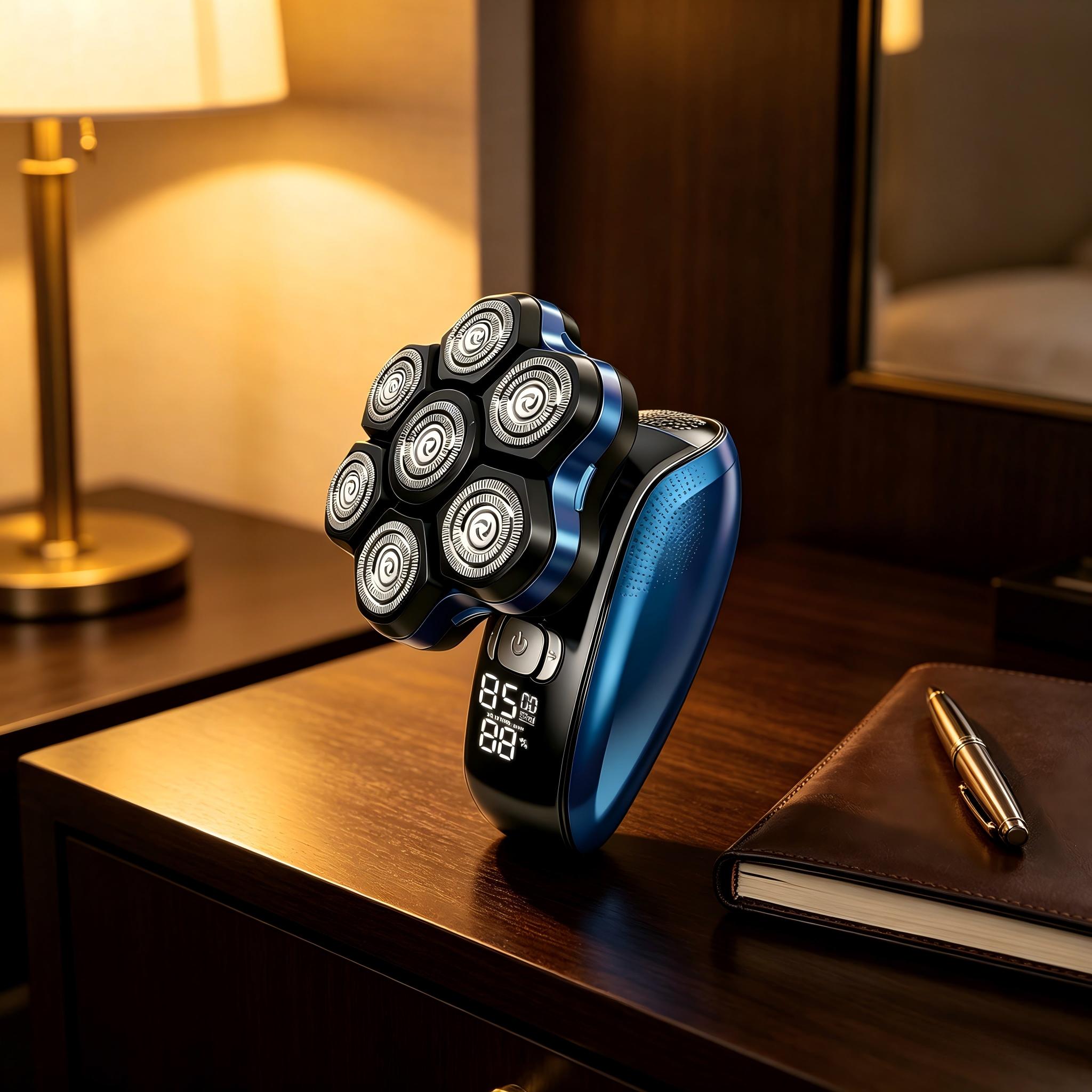 NICEBAY  Head Shavers for Bald Men, Magnetic Electric Razor, 7D Rotary Shaver