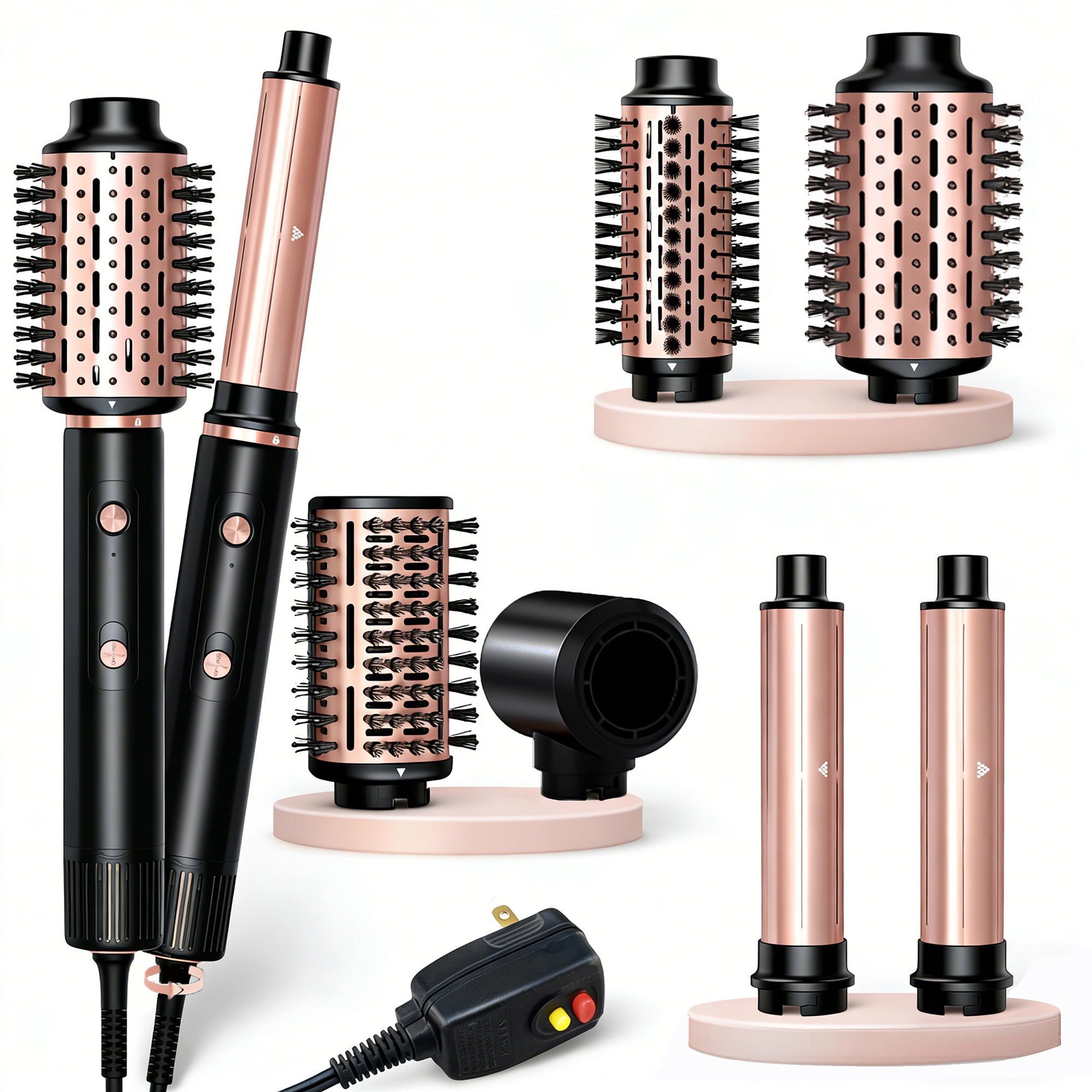 NICEBAY Hair Dryer Brush, Hot Air Brush with 110000RPM Brushless Motor, Blowout Dryer Brush 1300W,Hair Curling Iron