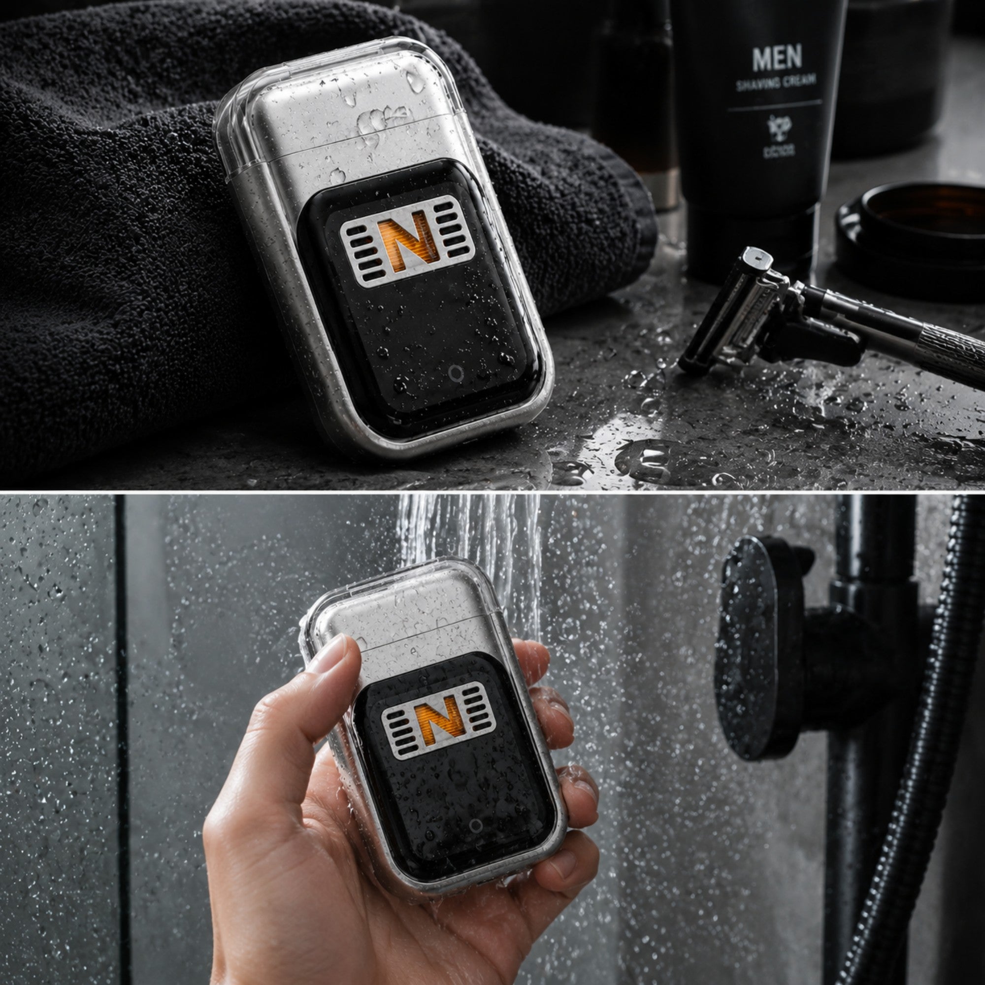 NICEBAY Electric Shaver for Men, Foil Shaver with Linear Reciprocating Motor, Wet Dry Electric Razor, Waterproof Rechargeable Shaver