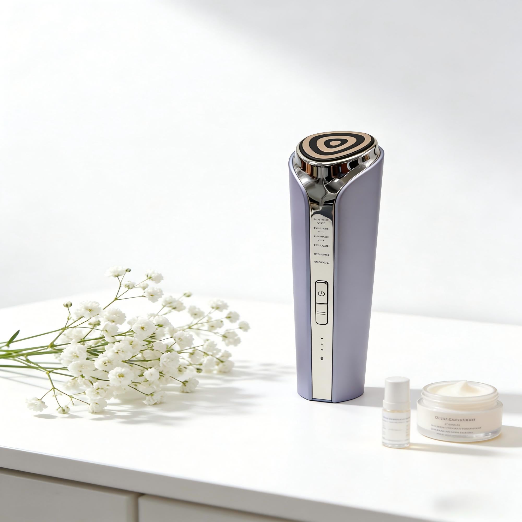 NICEBAY Handy LED Skin Rejuvenation Device, Anti Aging Facial Massager, RF Anti Wrinkles Skin Care Machine