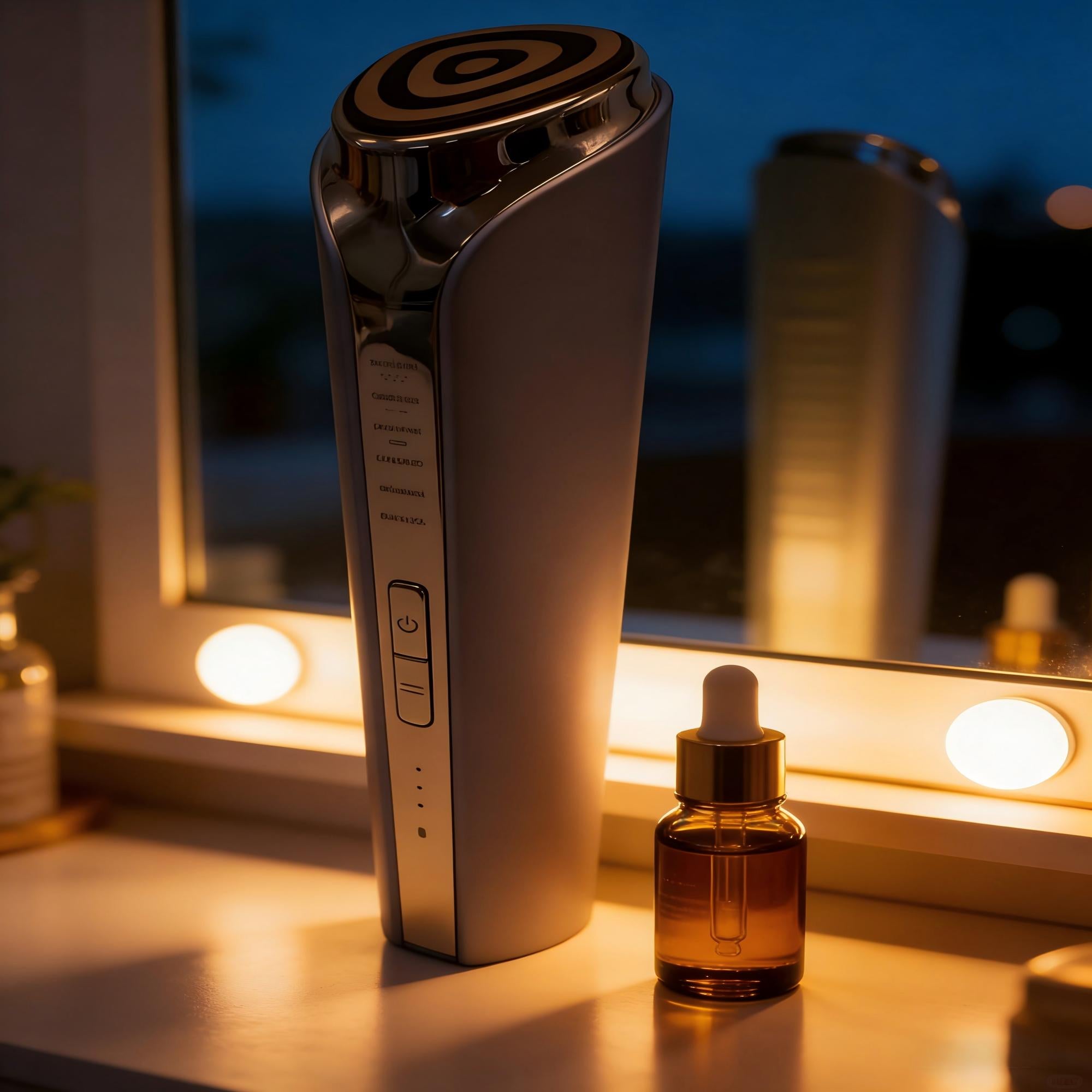 NICEBAY Handy LED Skin Rejuvenation Device, Anti Aging Facial Massager, RF Anti Wrinkles Skin Care Machine